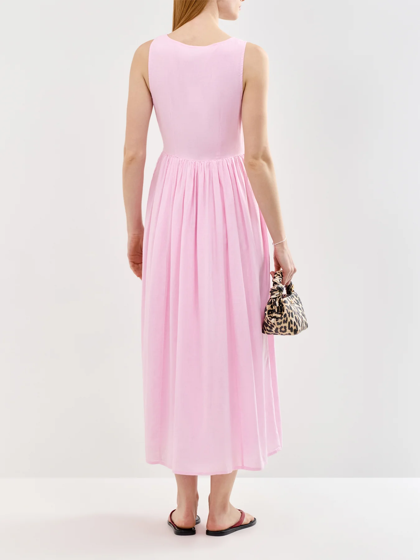 Cora Midi Dress Pink - Image 5