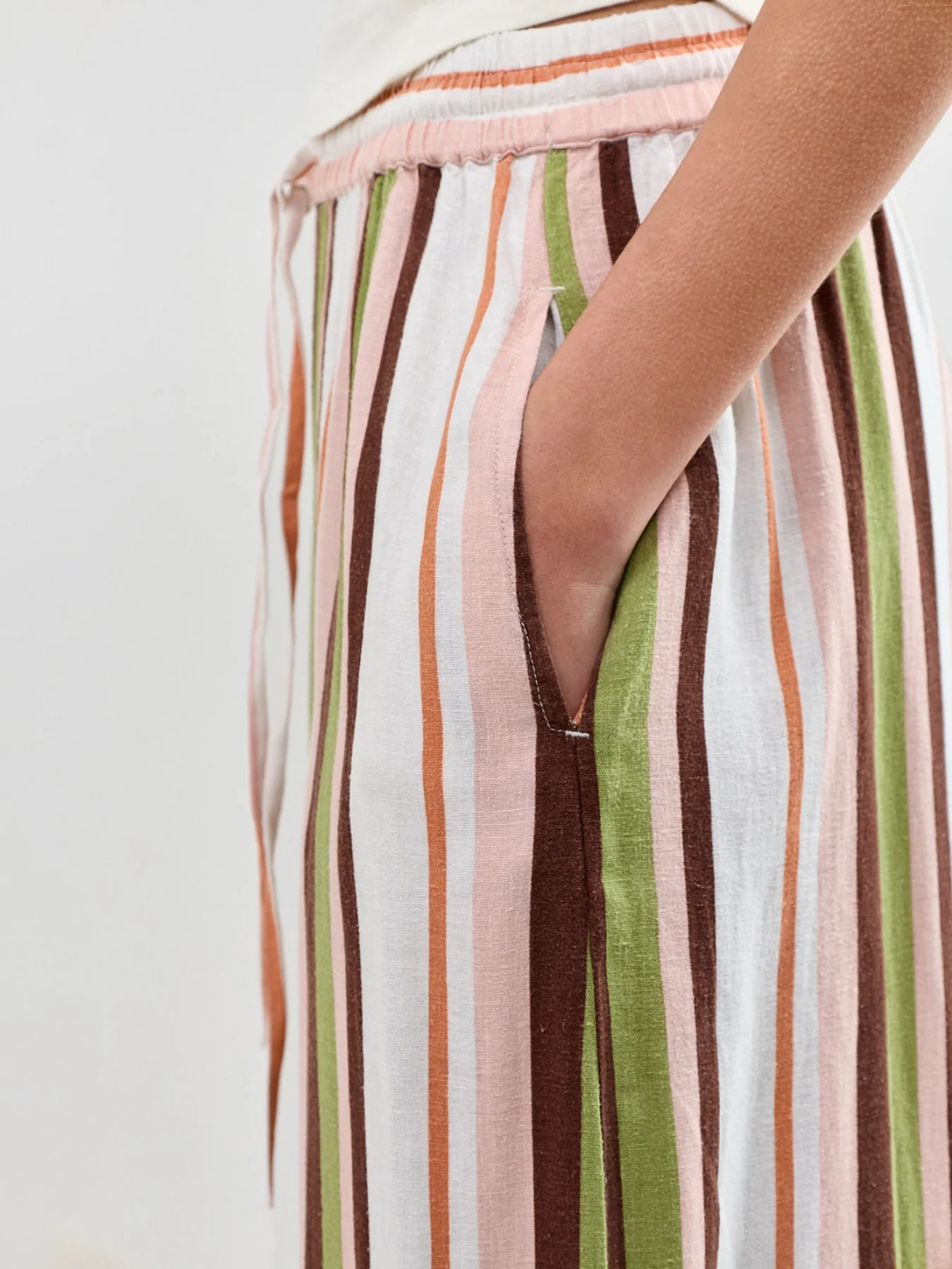 Elstow Wide Leg Trousers Striped - Image 3