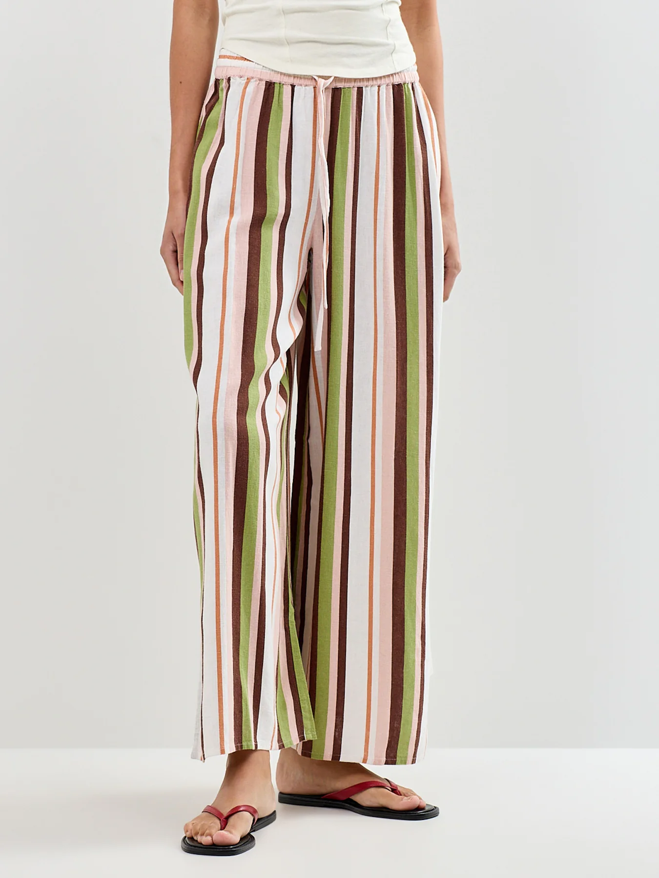 Elstow Wide Leg Trousers Striped - Image 4