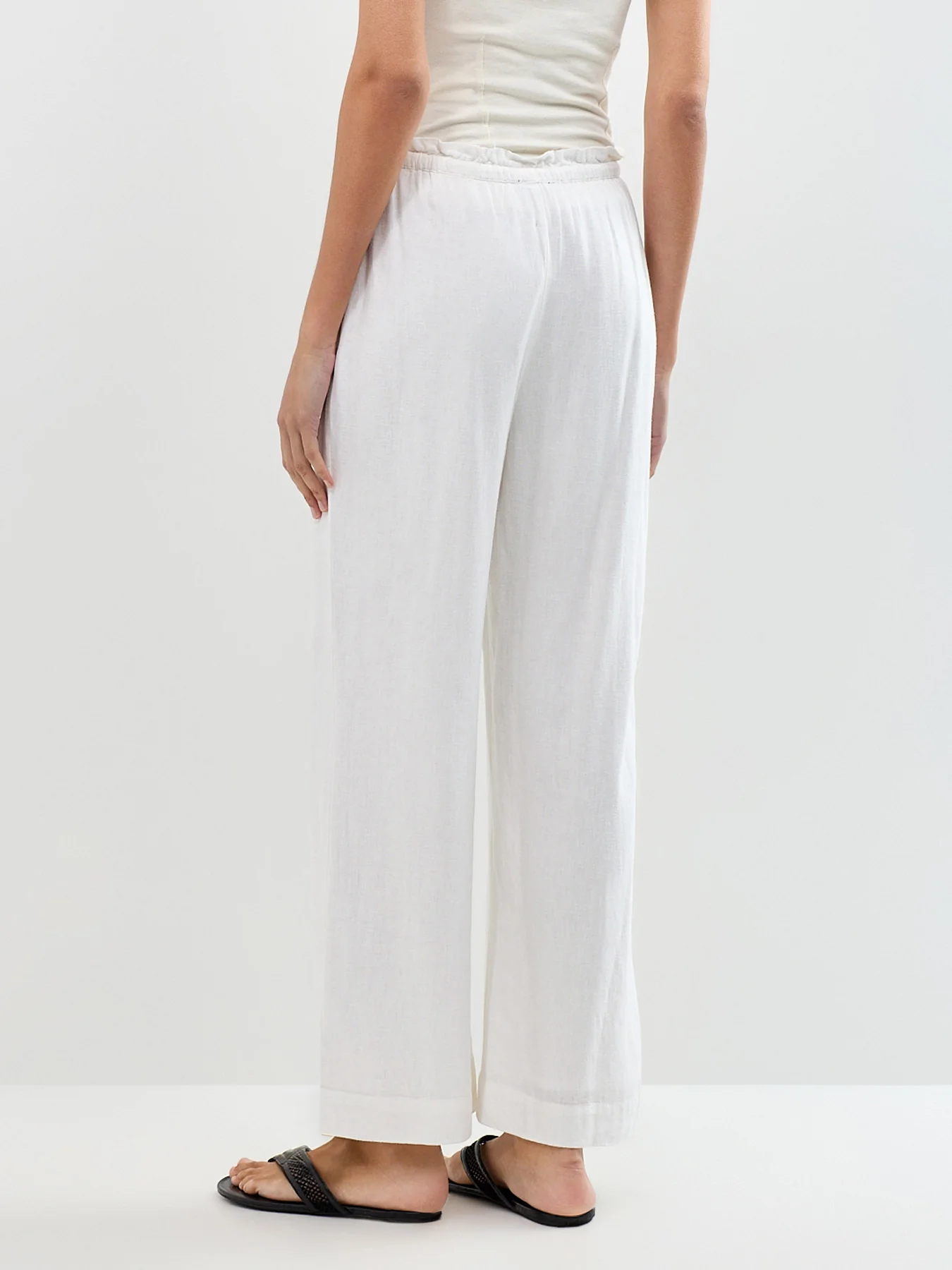 Fosse Wide Leg Trousers White - Image 5