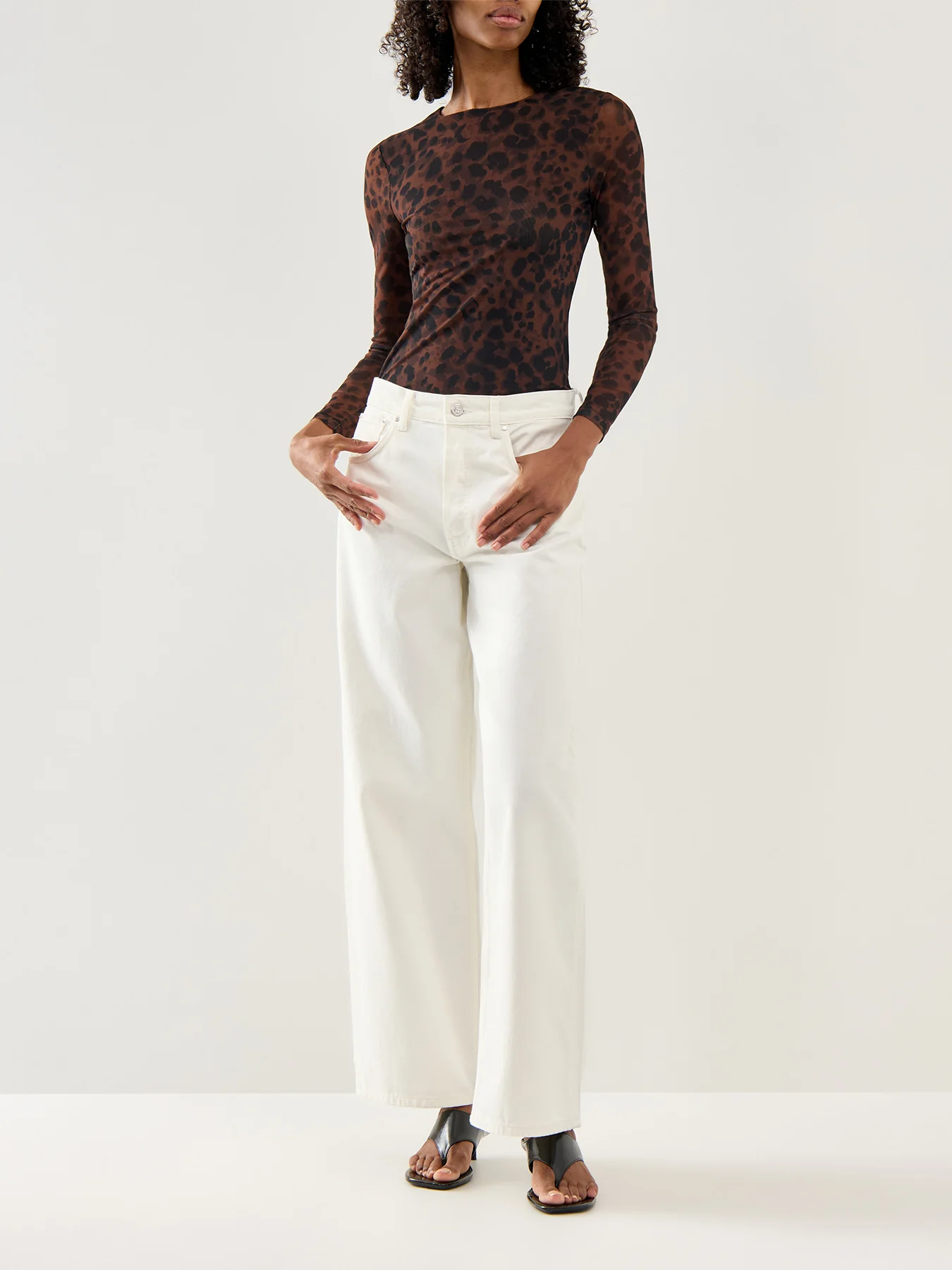 Mesh Spencer Top Brown - Image 2