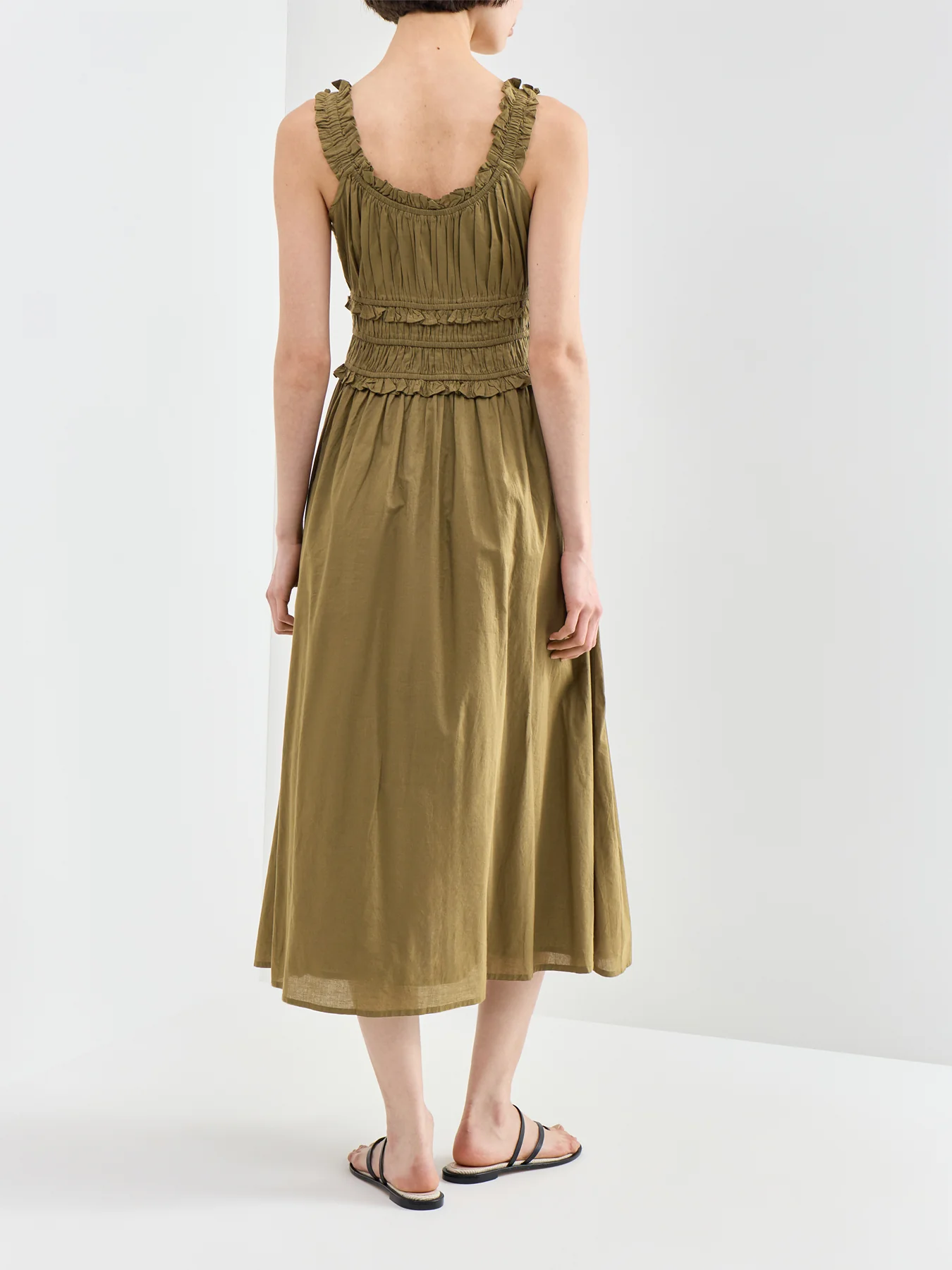 Sleeveless Ariel Midi Dress Green - Image 5
