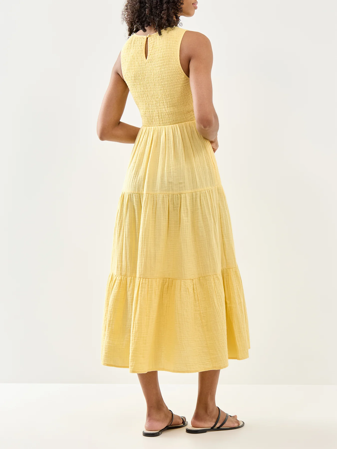 Sleeveless Charlie Midaxi Dress Yellow - Image 4