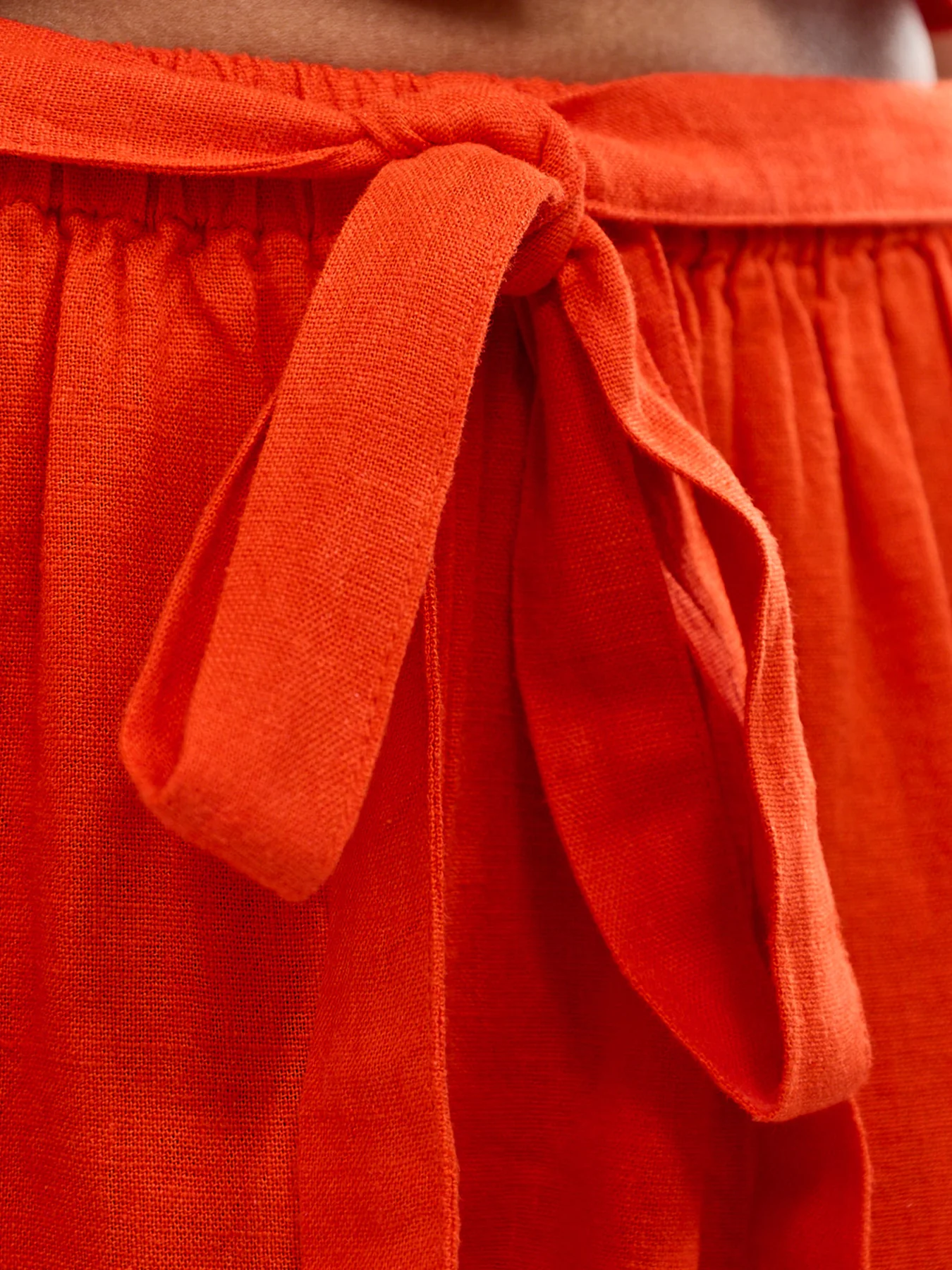 Tundra Tie Detail Shorts Orange - Image 3