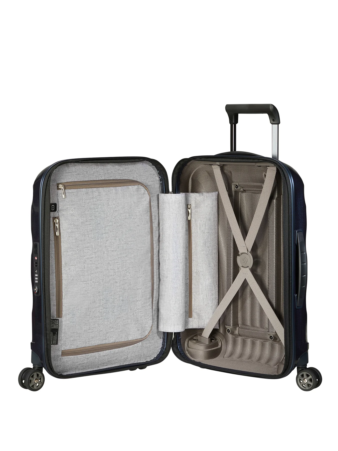 C Lite Cabin Luggage Suitcase 55cm Blue - Image 3