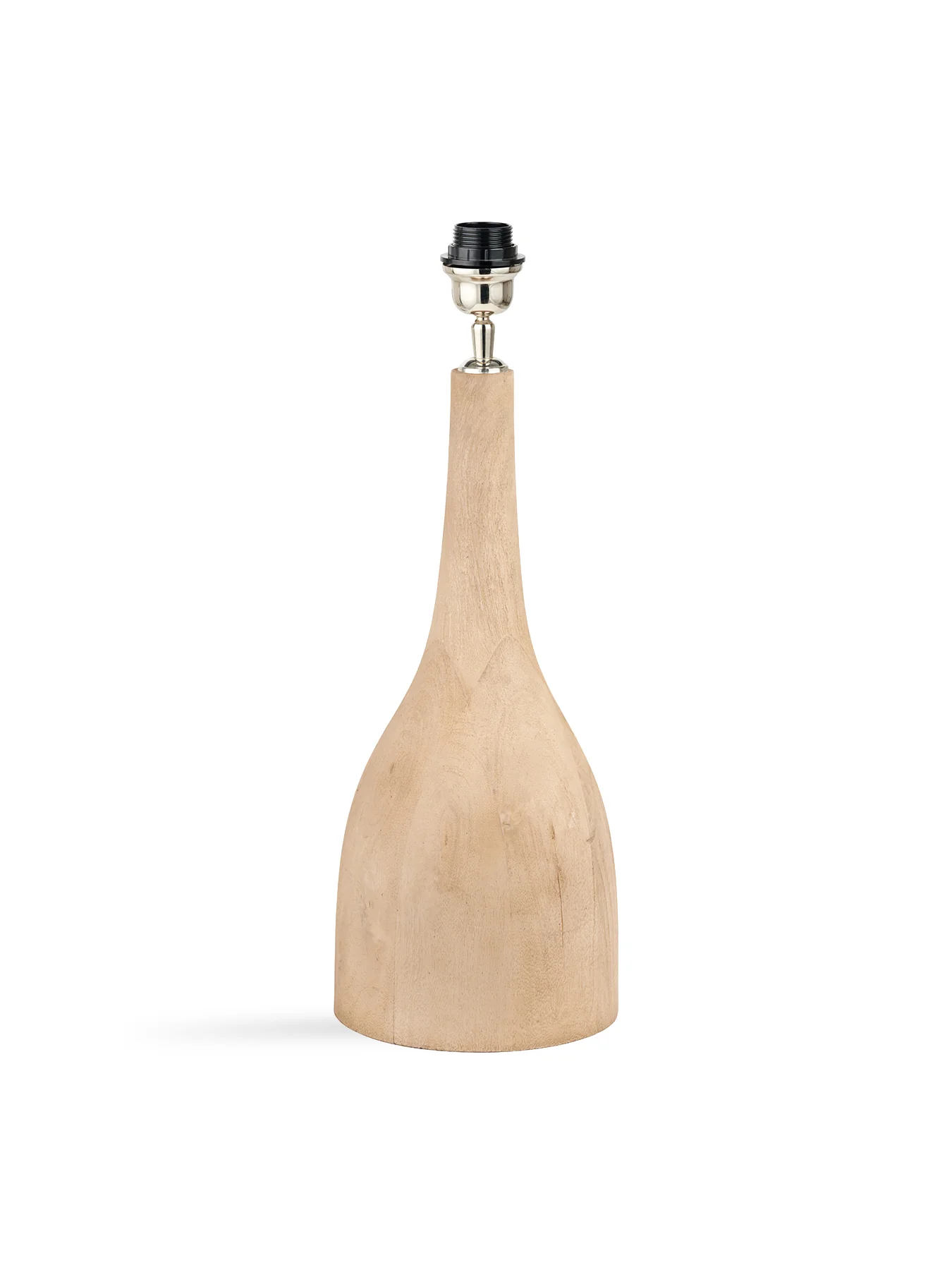 Mango Wood Curved Lamp Base Brown
