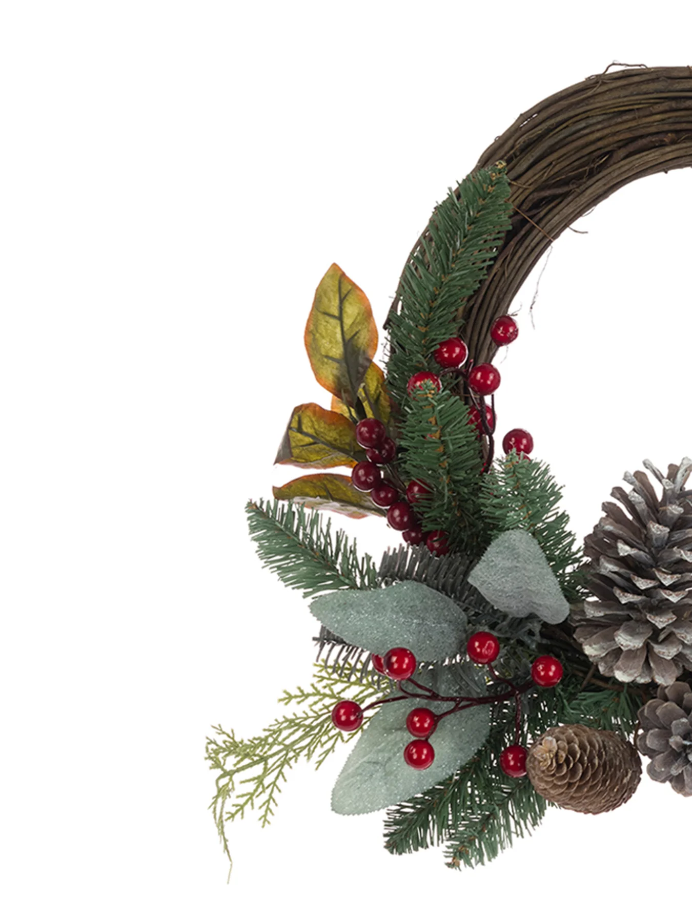 Hawes Berry Rattan Christmas Wreath Christmas 40cm - Image 3