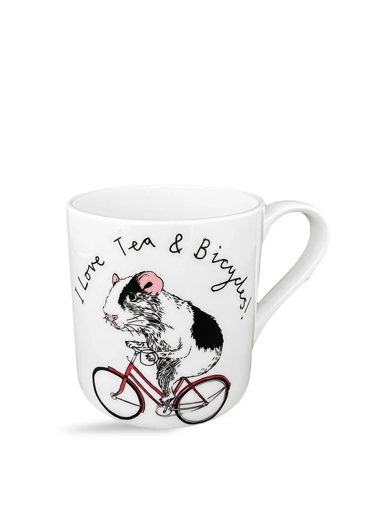 I Love Tea & Bicycles Mug White
