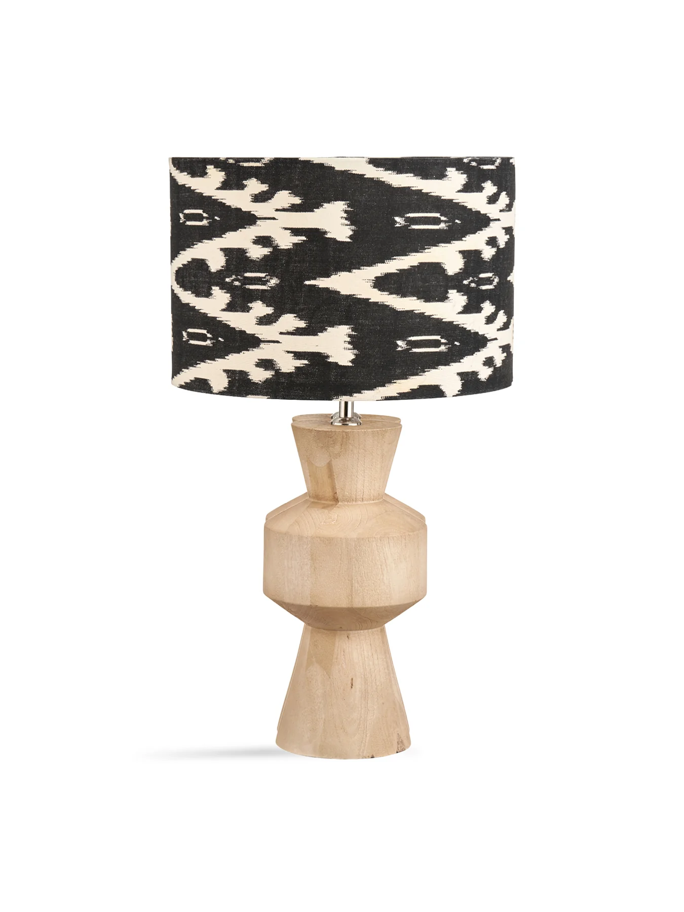 Ikat Cylinder Shade Black 35cm - Image 2