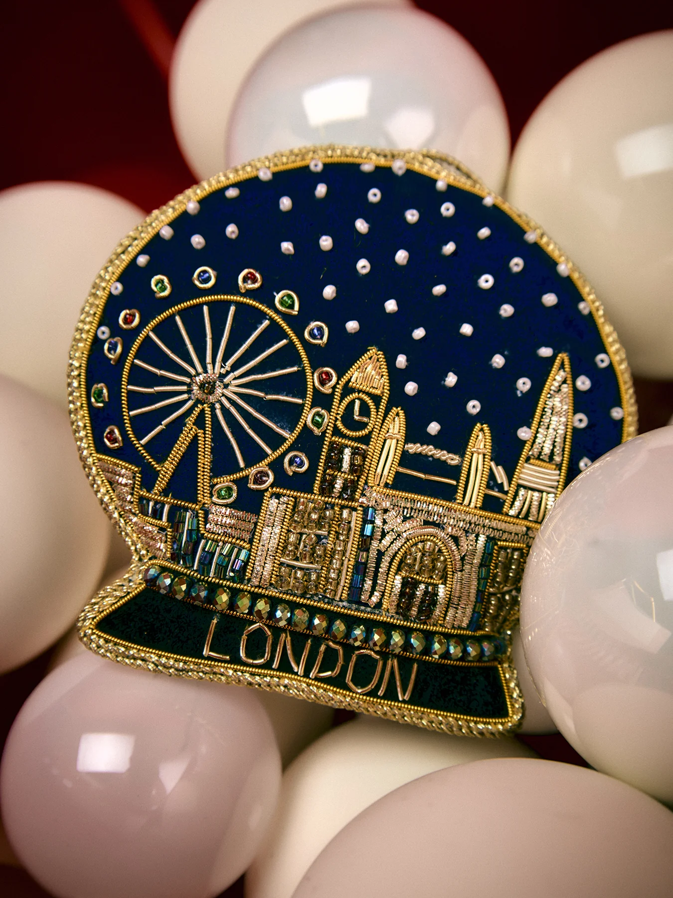 London Snowglobe Christmas Tree Hanging Decoration - Image 2