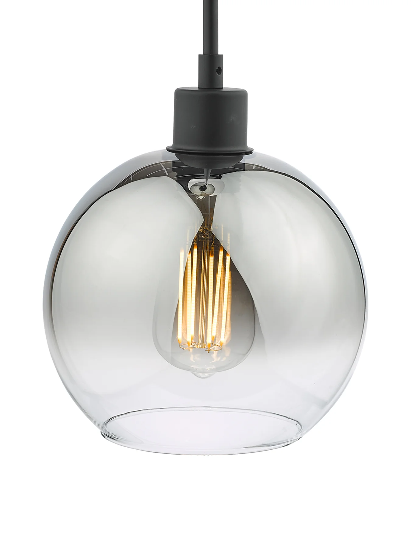 Lycia Ombre Glass Single Pendant Light Black - Image 3
