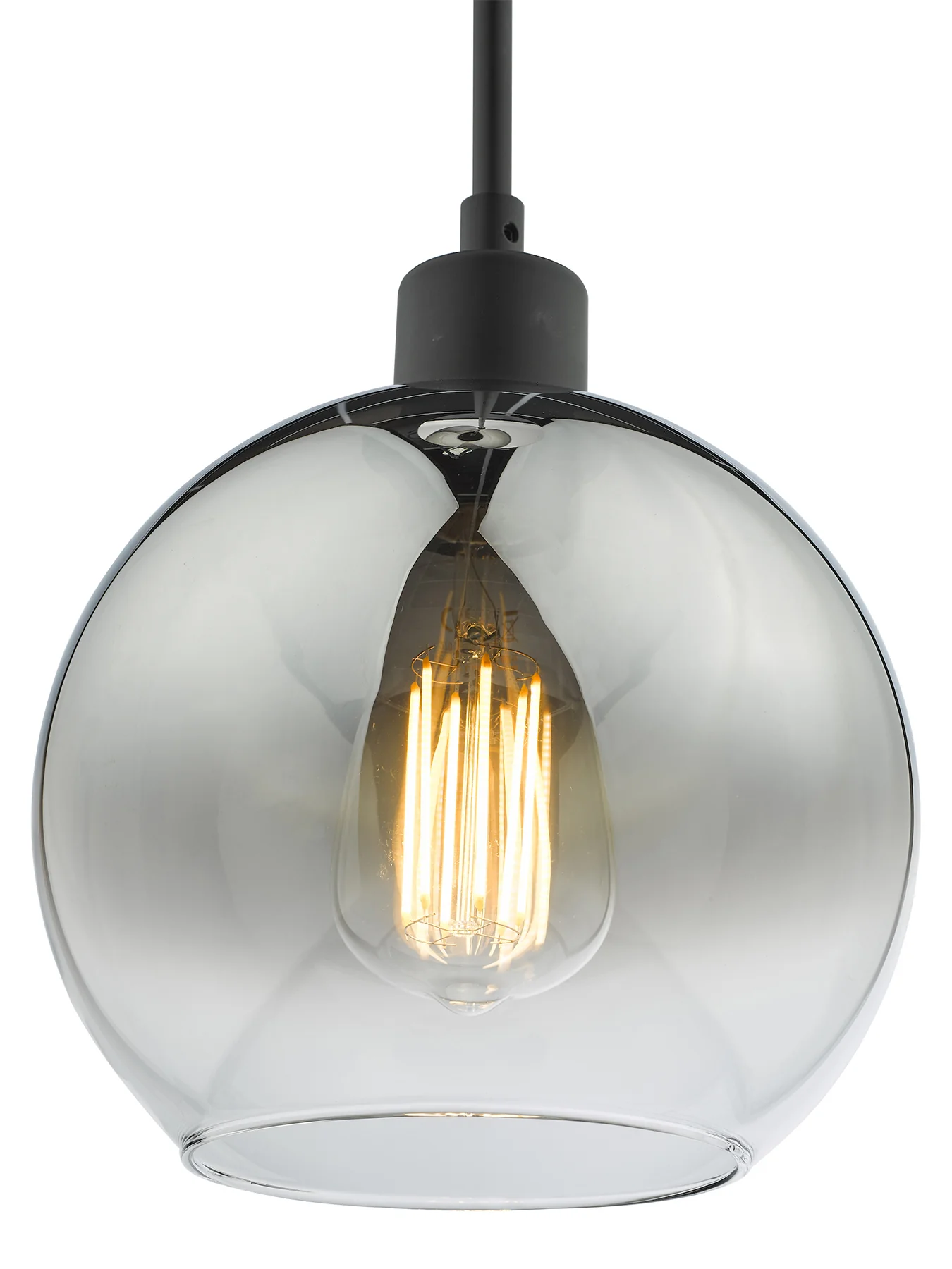Lycia Ombre Glass Single Pendant Light Black - Image 4