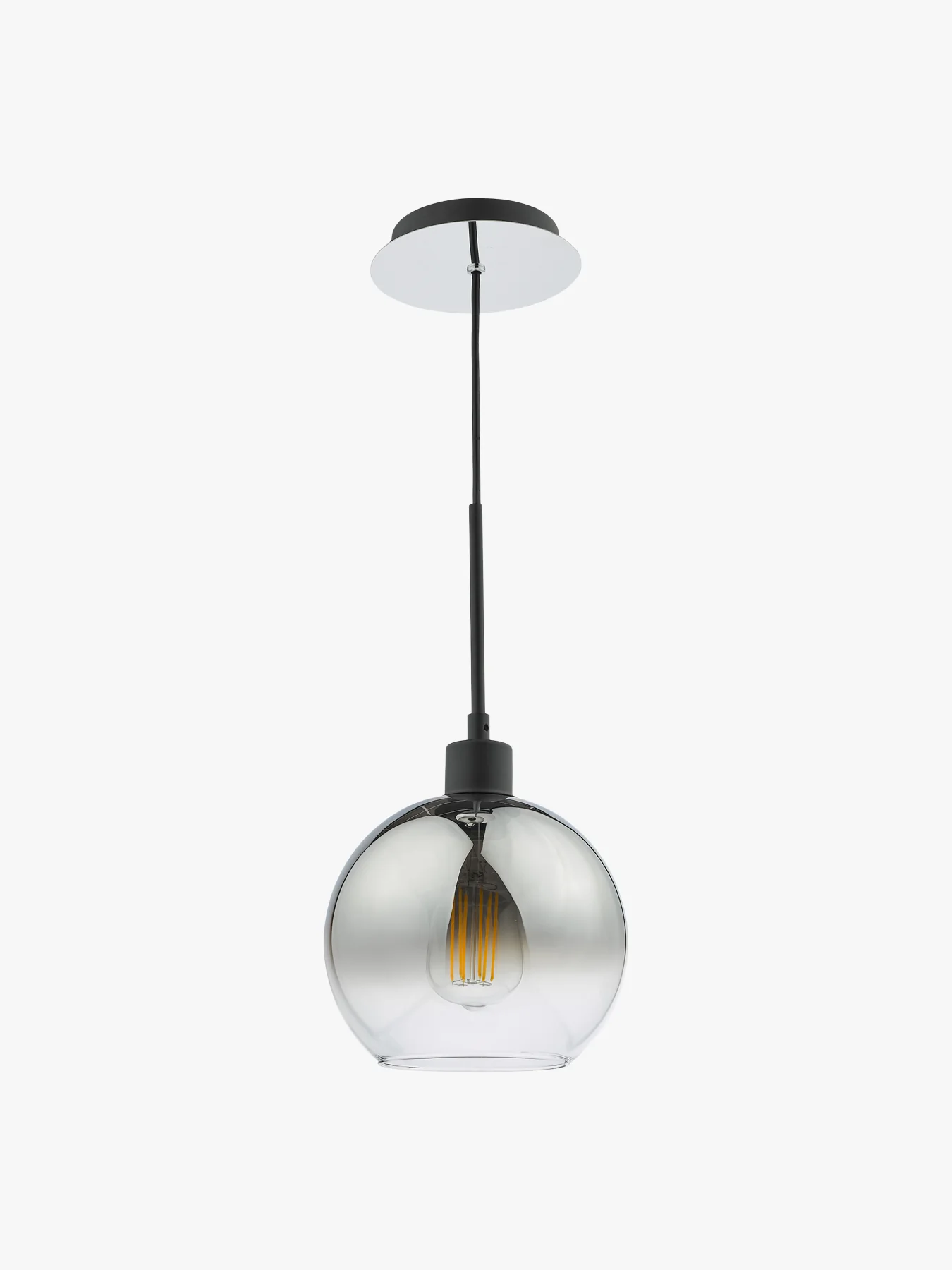 Lycia Ombre Glass Single Pendant Light Black - Image 7