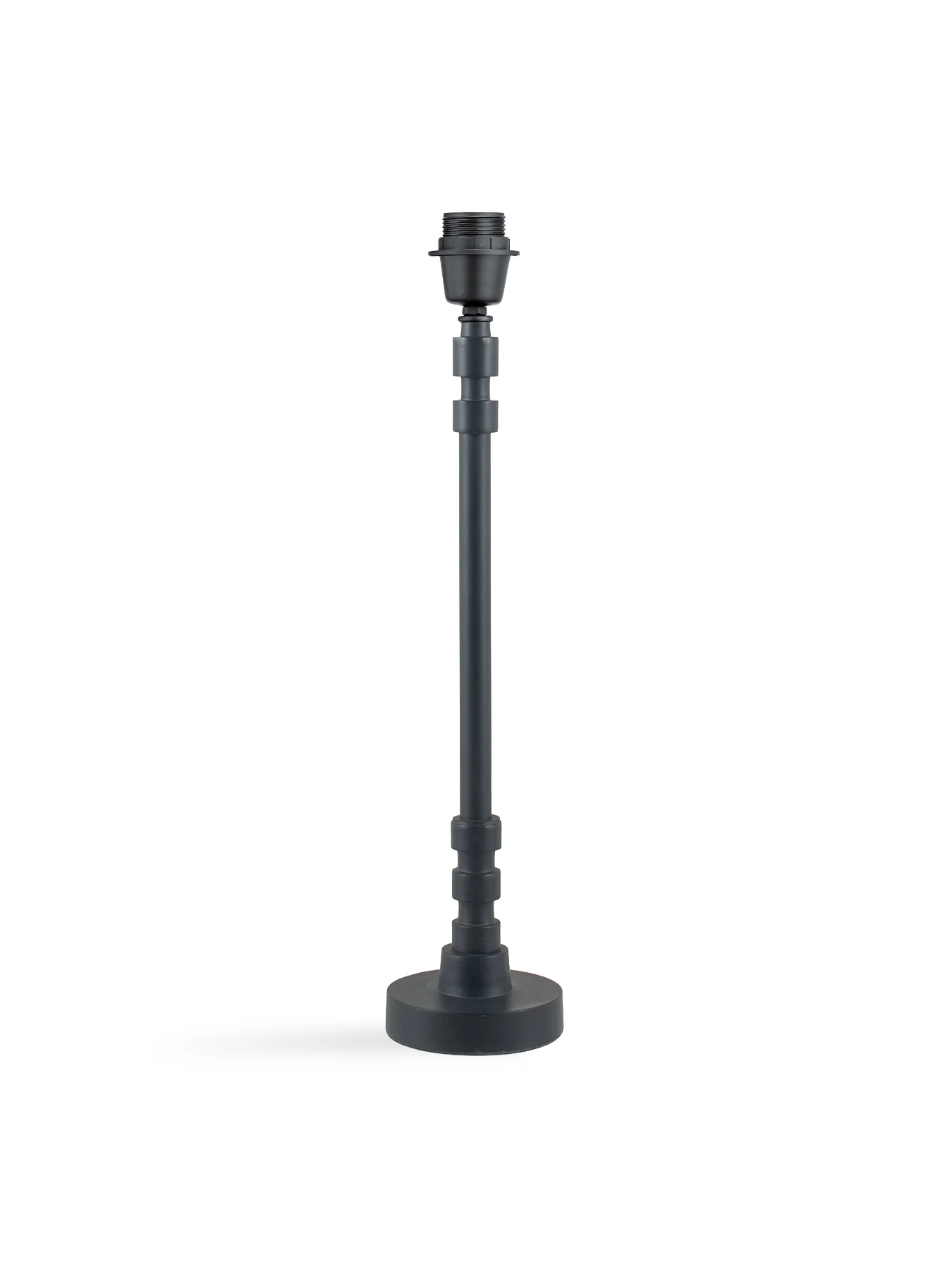 Matte Black Metal Lamp Base Black