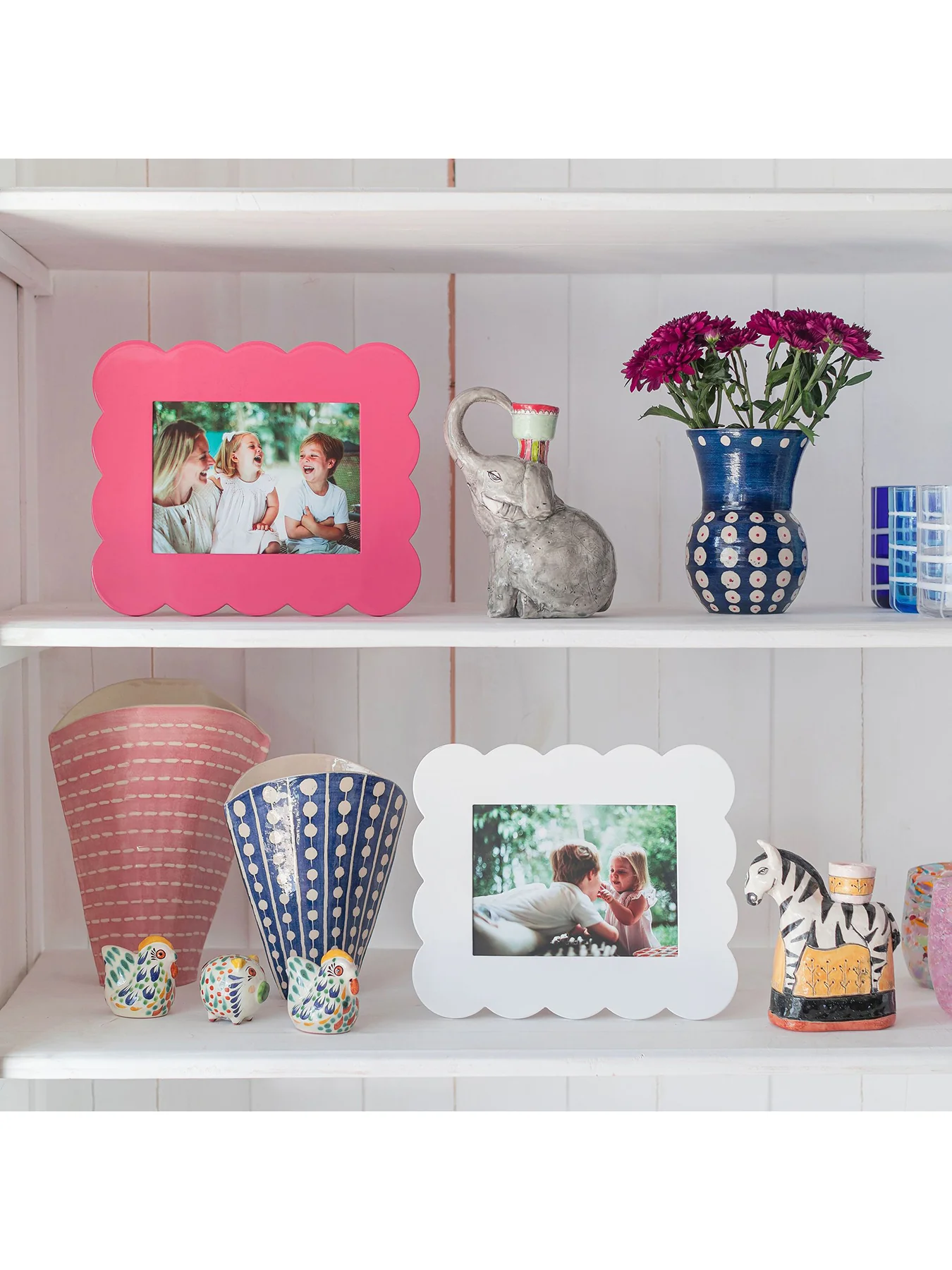 Scalloped 5x7 Photo Frame Pink - Image 5