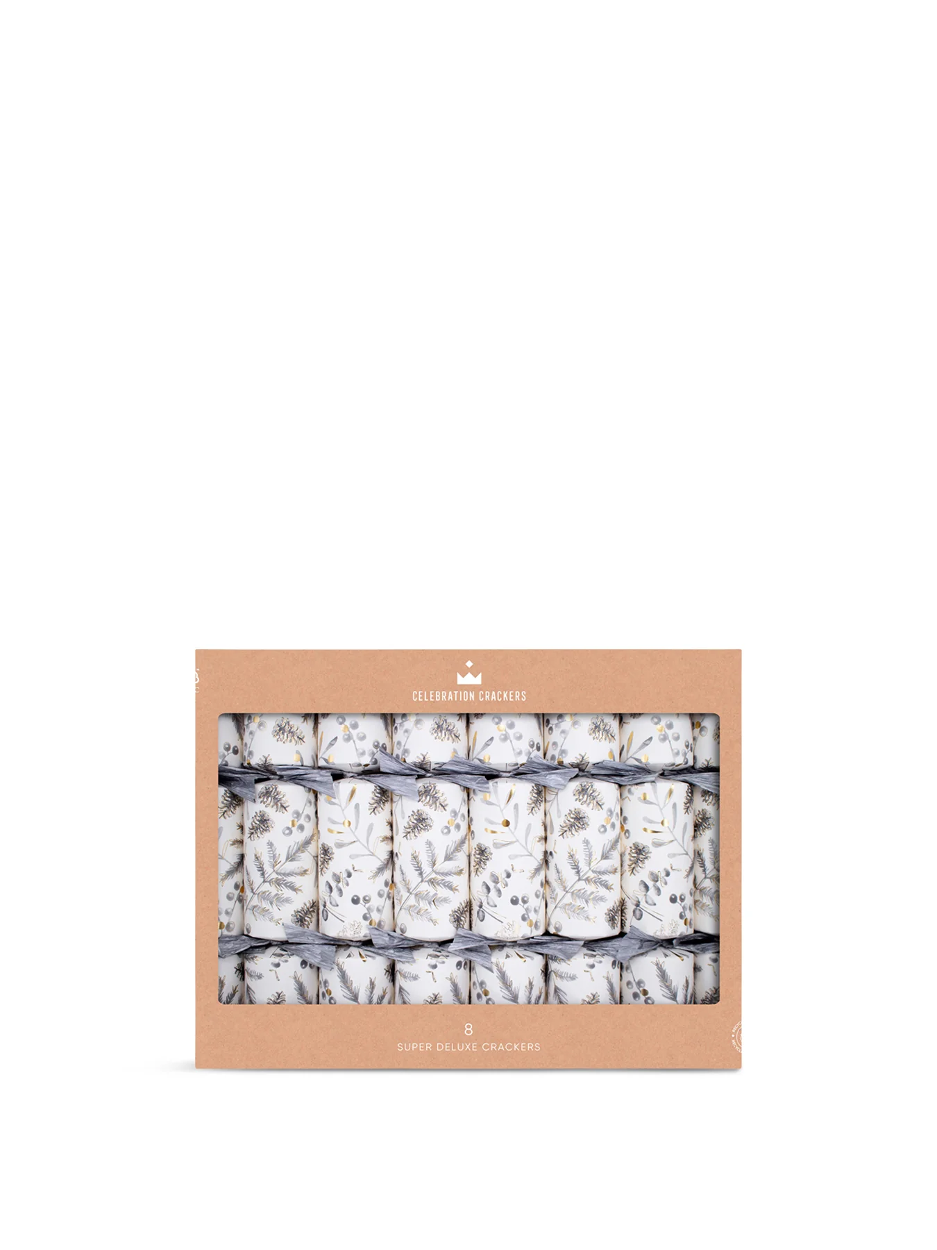 Silver Botanical 14in Cracker (8pcs) Silver
