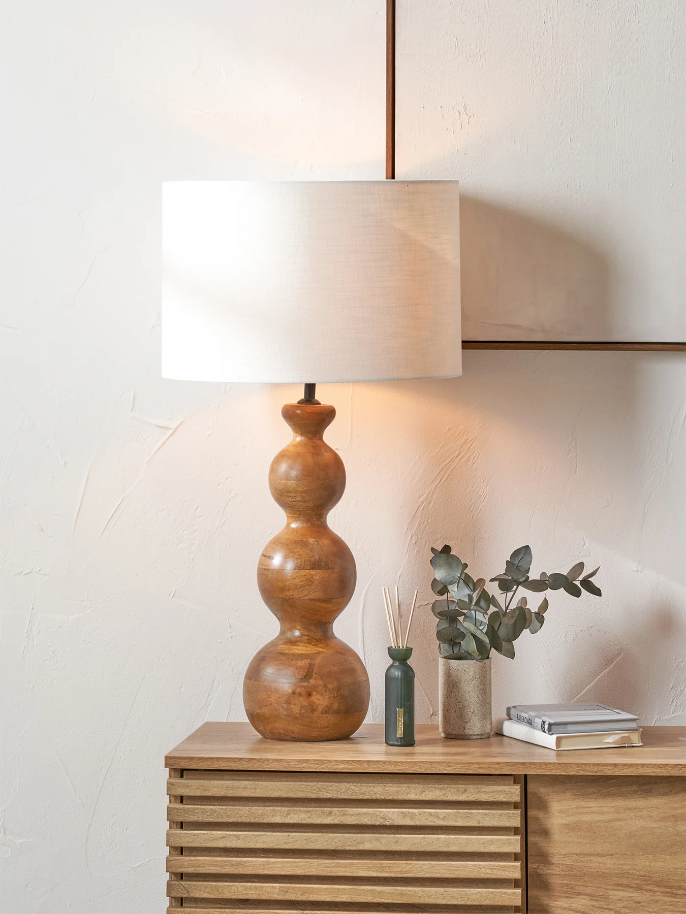 Mango Wood Table Lamp Base Brown - Image 2