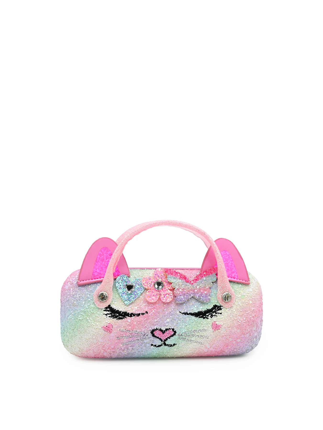 Kids' Heart Flower Butterfly Glitter Case And Sunglasses Set Multi - Image 3