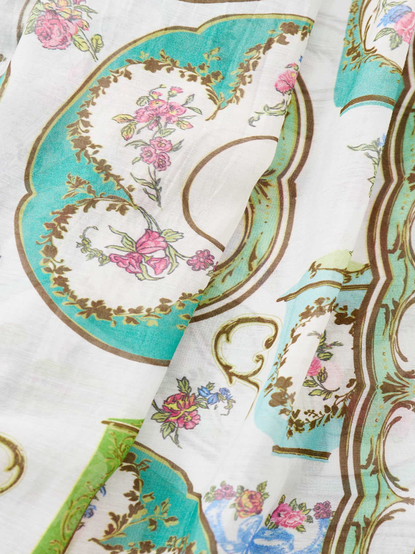 Afternoon Tea Scarf Green - Image 3