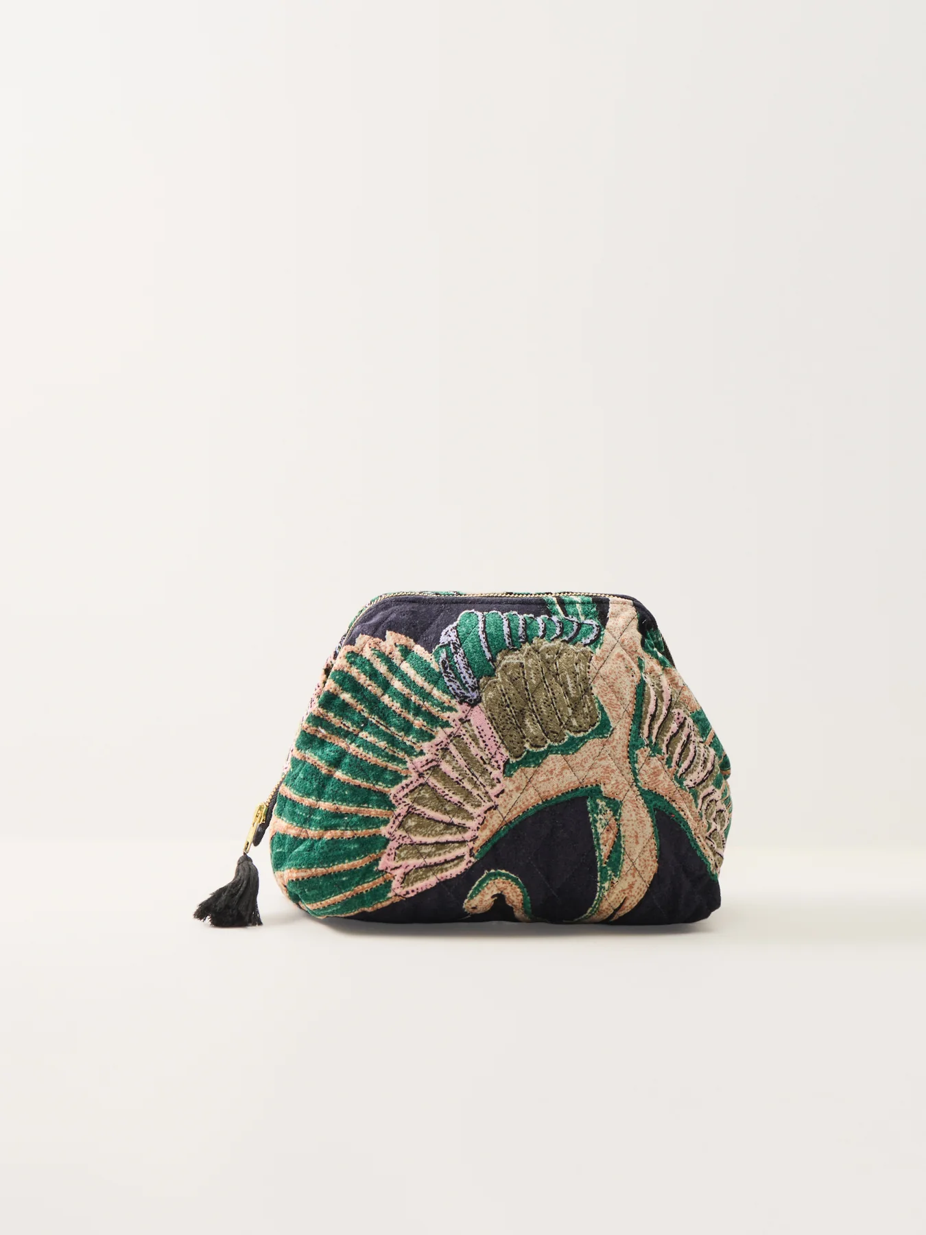 Crane Velvet Pouch Emerald - Image 2
