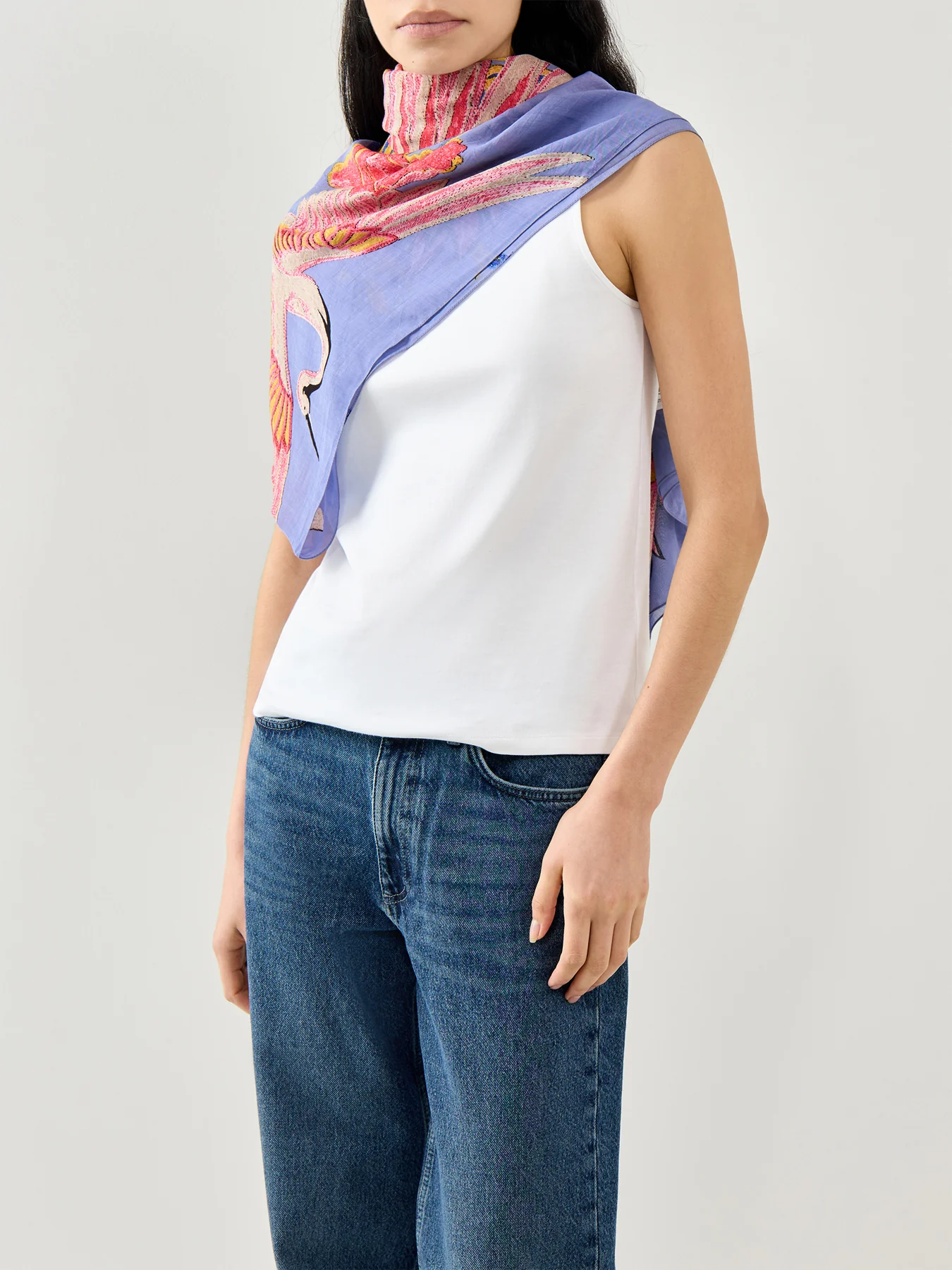 Crane Scarf Periwinkle Purple - Image 2
