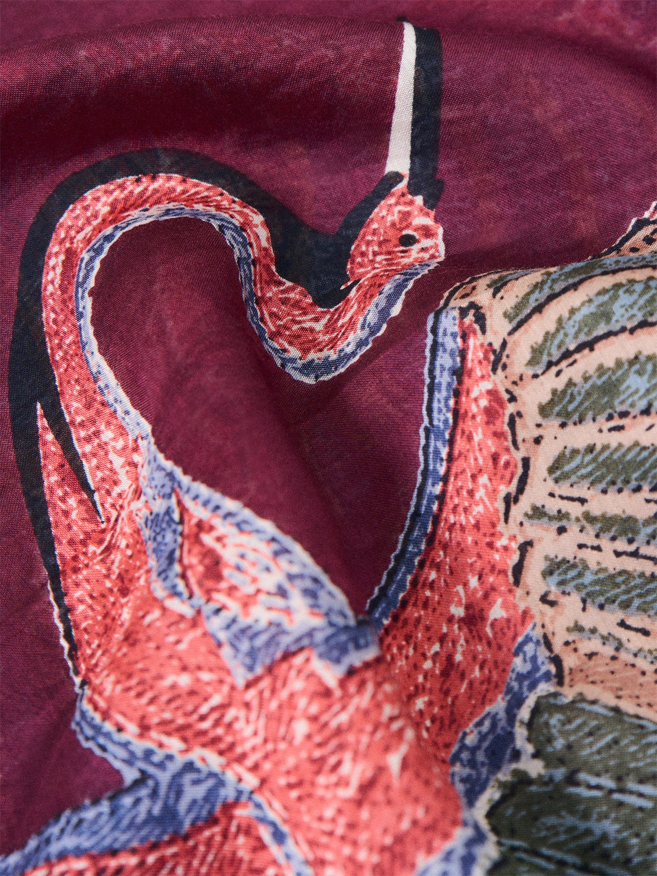 Crane Plum Scarf - Image 3