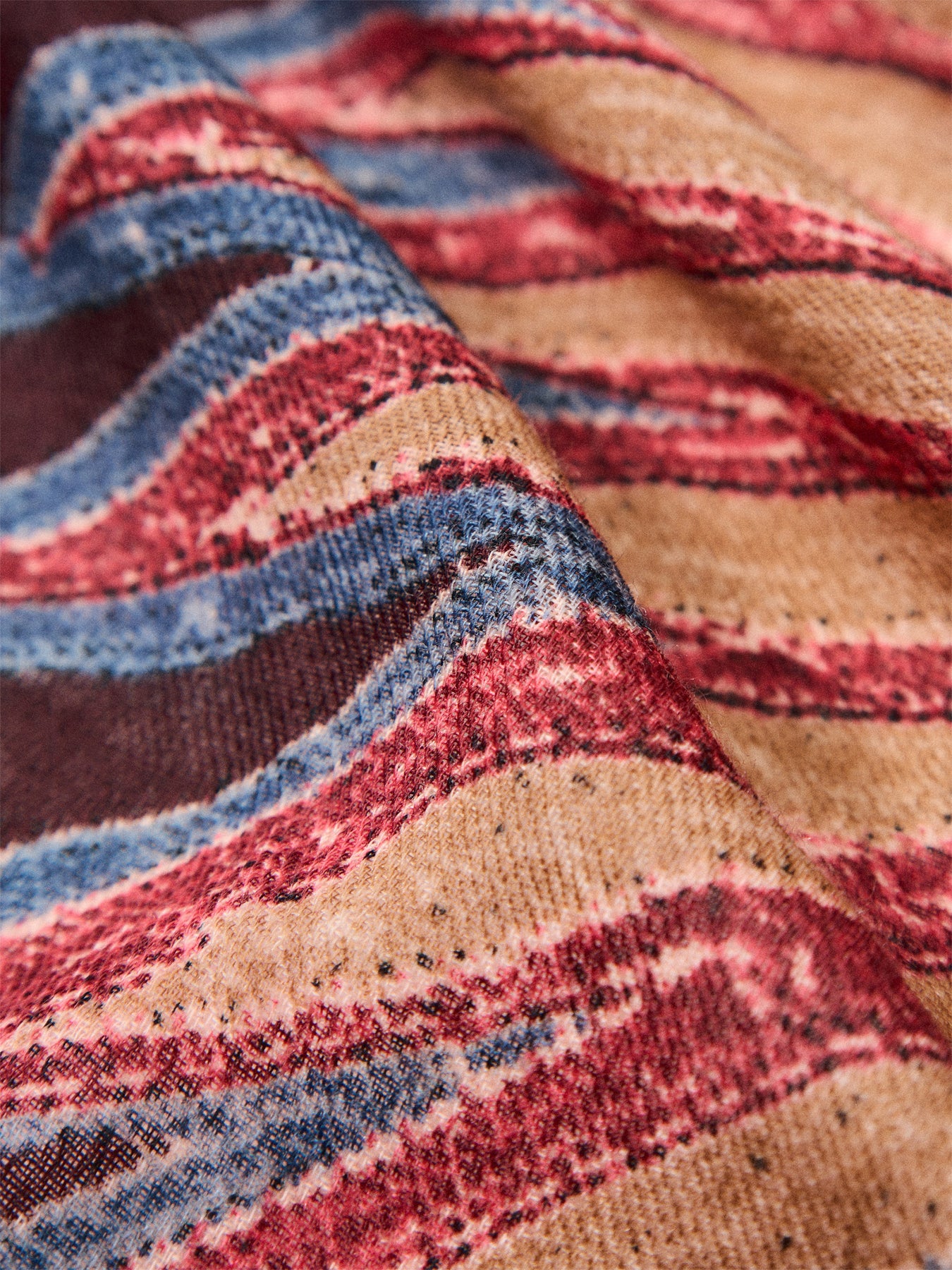 Crane Plum Wool Scarf - Image 3