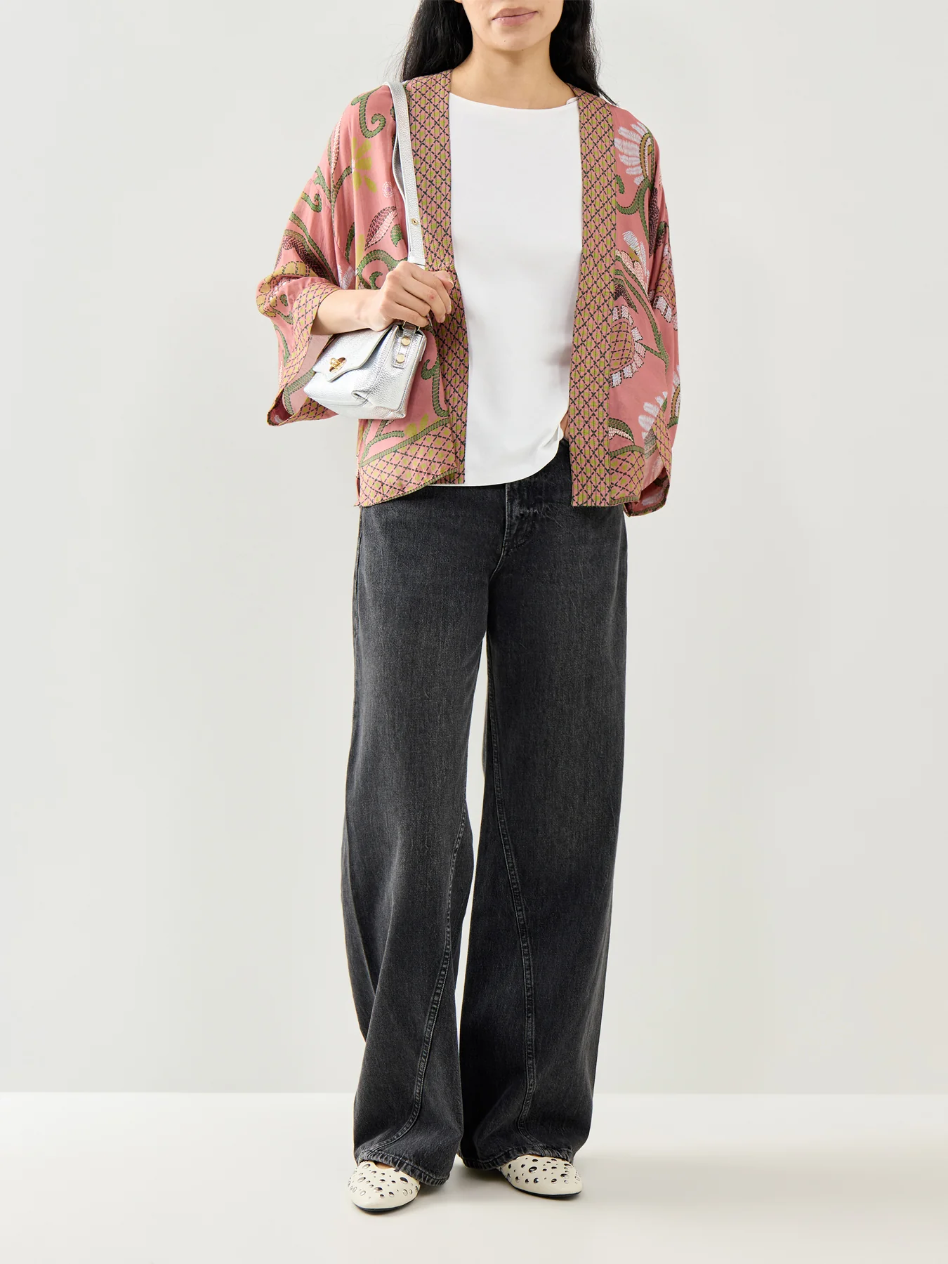 Giant Kantha Dusk Short Kimono Navy - Image 2