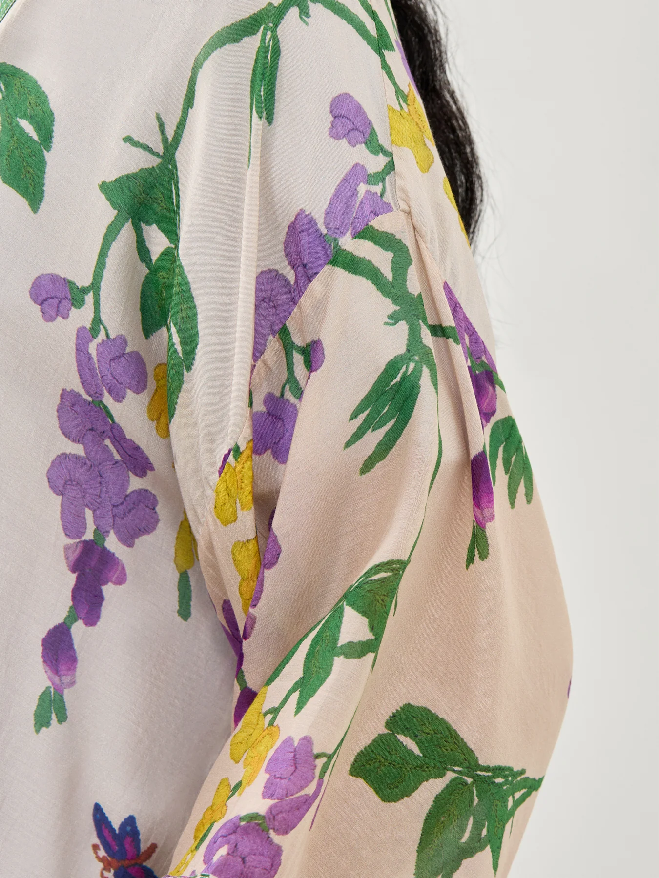 Wisteria Lilac Short Kimono Lilac - Image 3