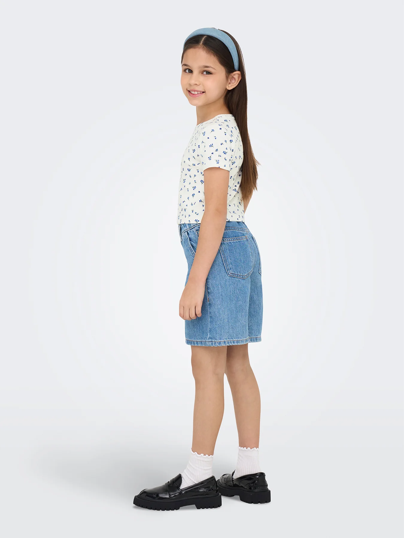 Kids’ Bella Life Printed Short Sleeve Top Blue - Image 4