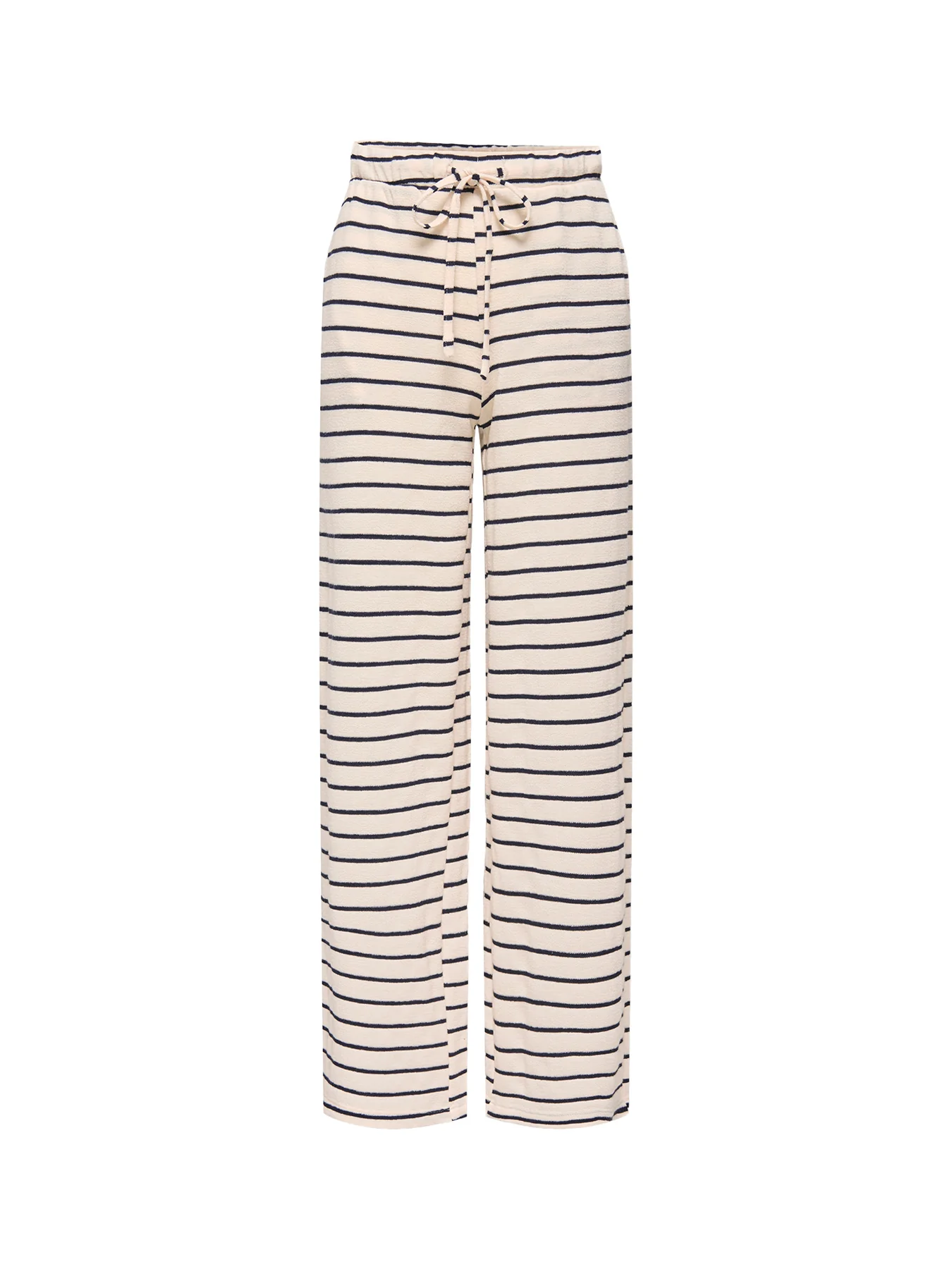 Kids' Striped Wide Leg Trousers Cream