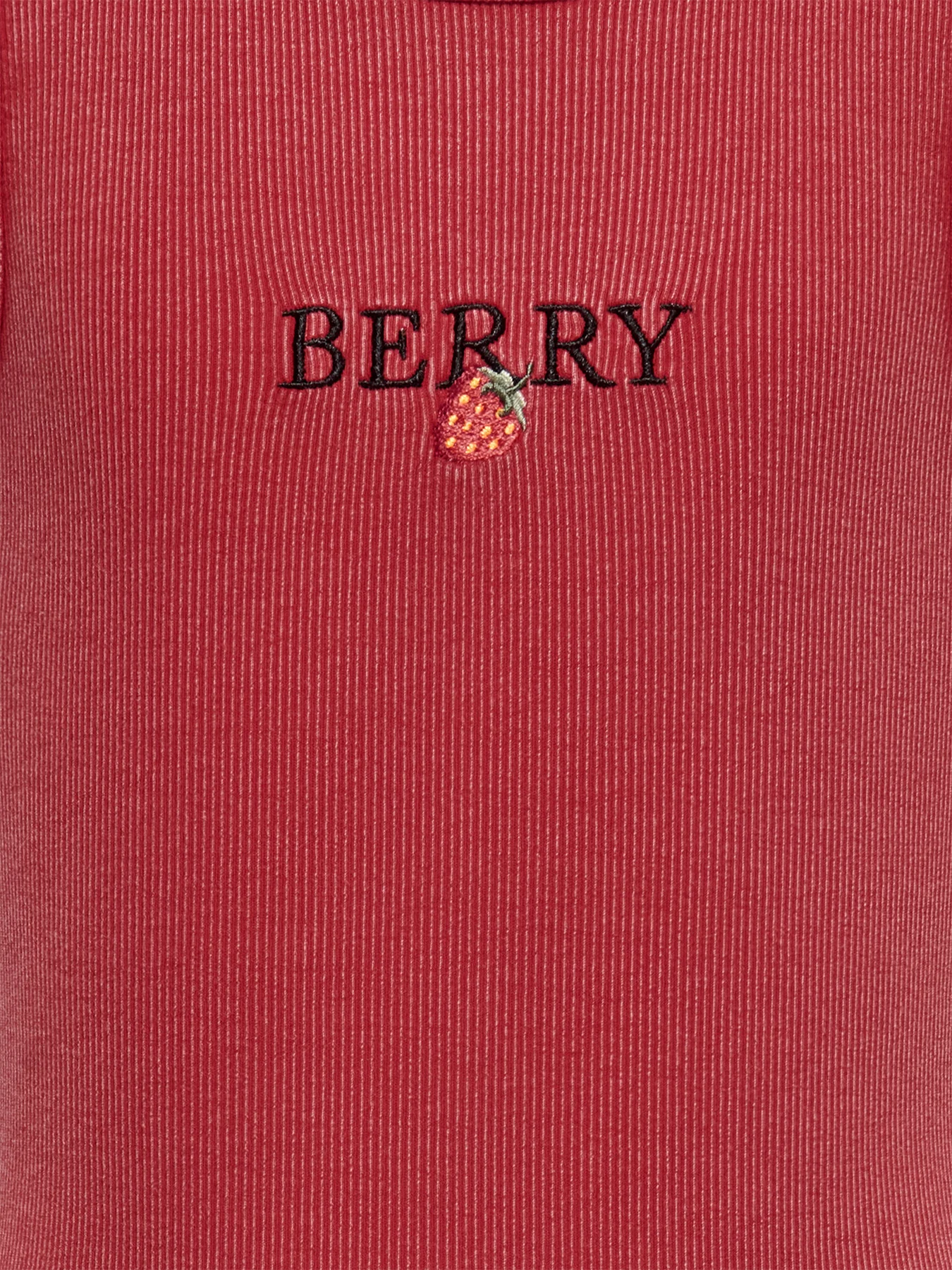 Kids' Embroidered Tank Top Red - Image 3