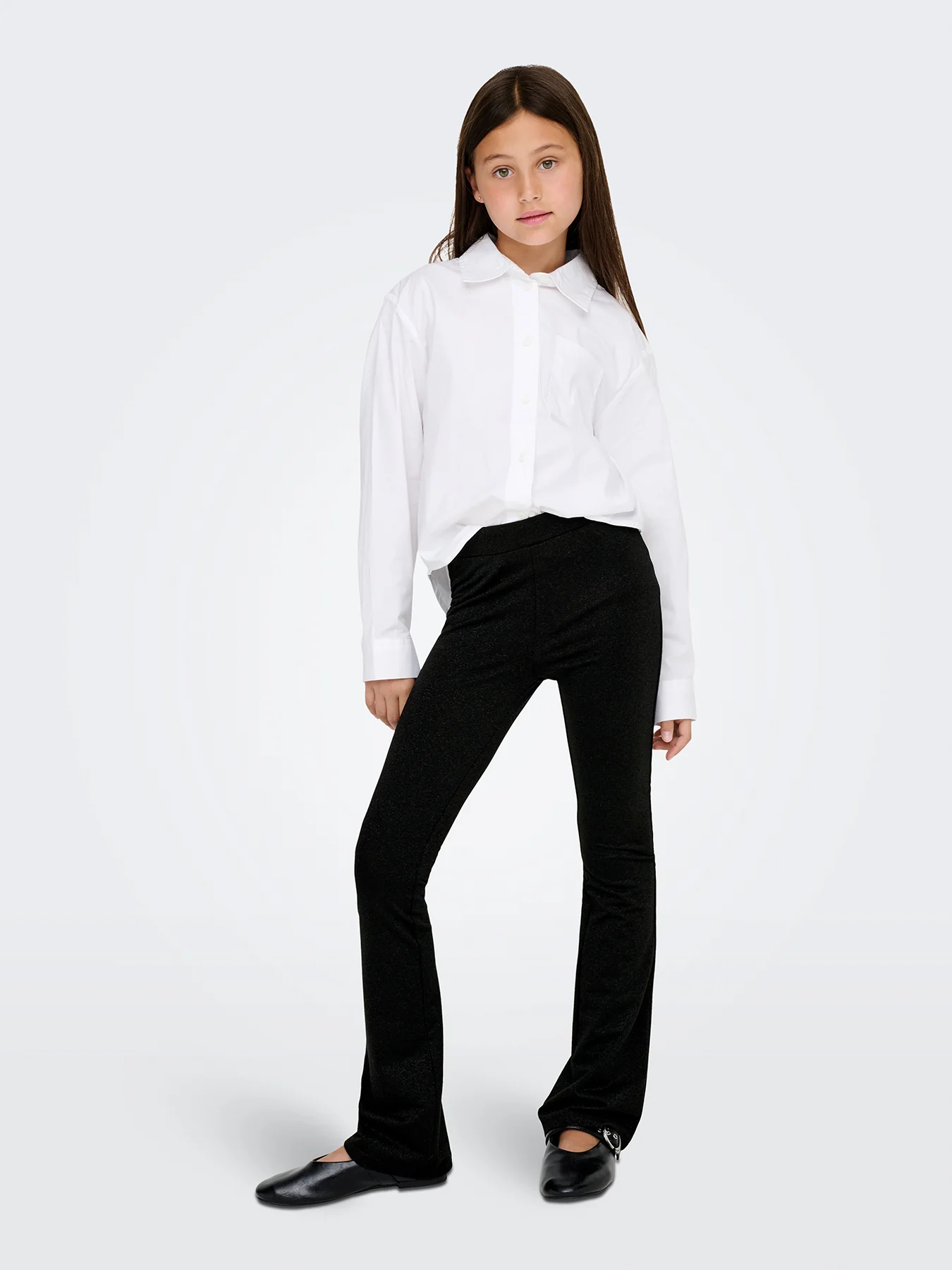 Girls’ Glitter Flared Pants Black - Image 2