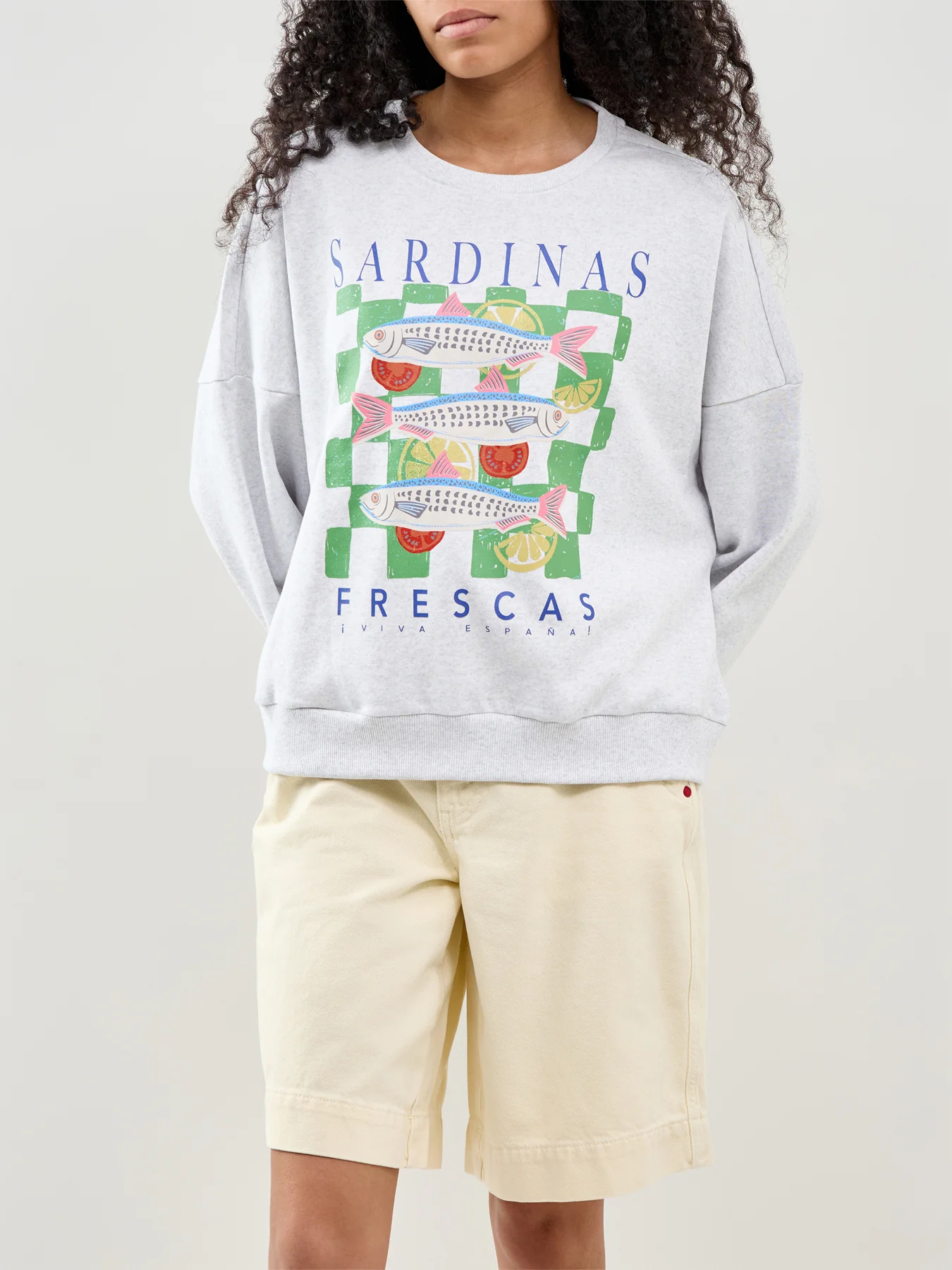 Deborah Crew Neck Sweatshirt Grey - Image 4