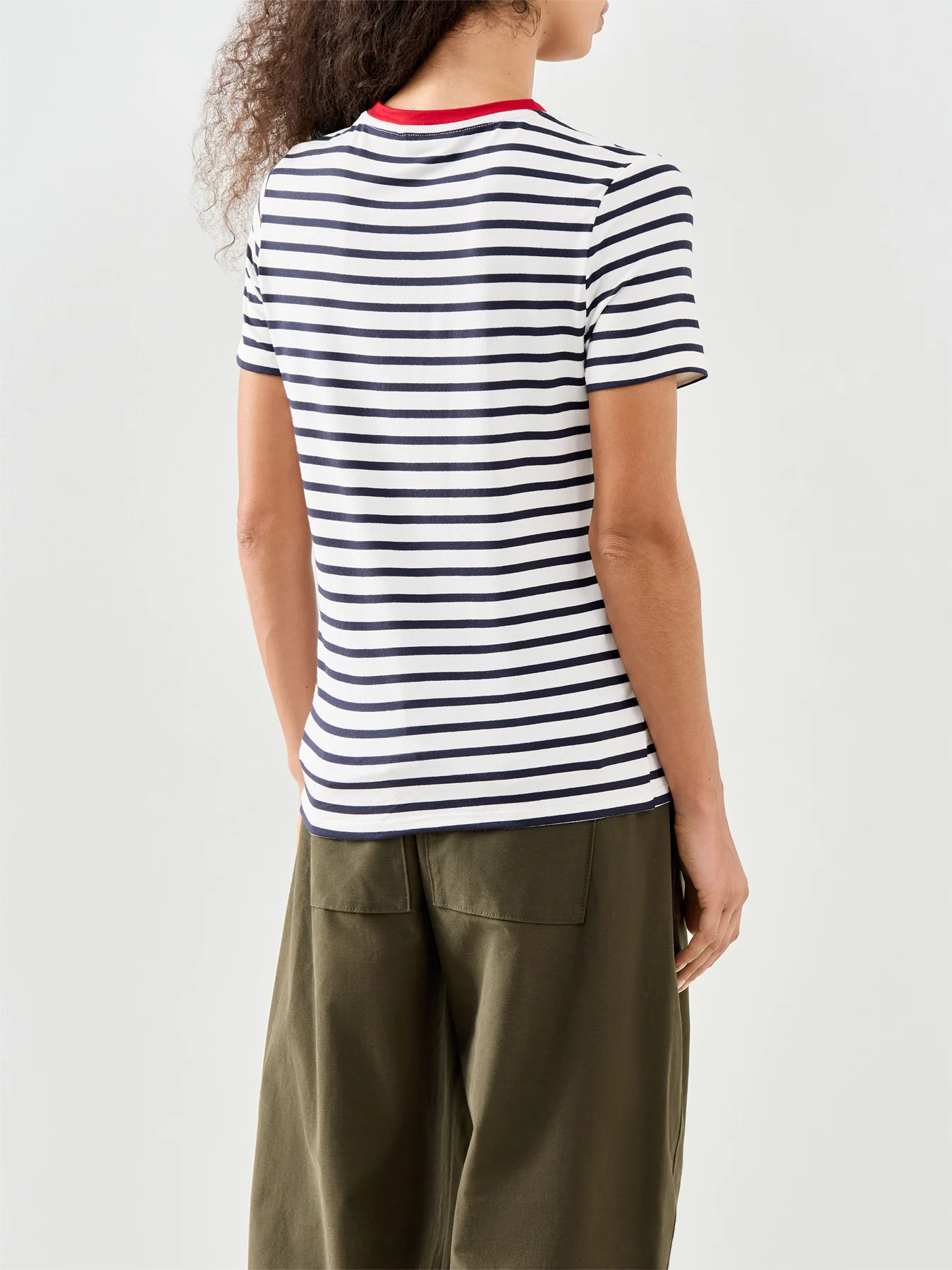 Heart Print Short Sleeve T Shirt White - Image 5