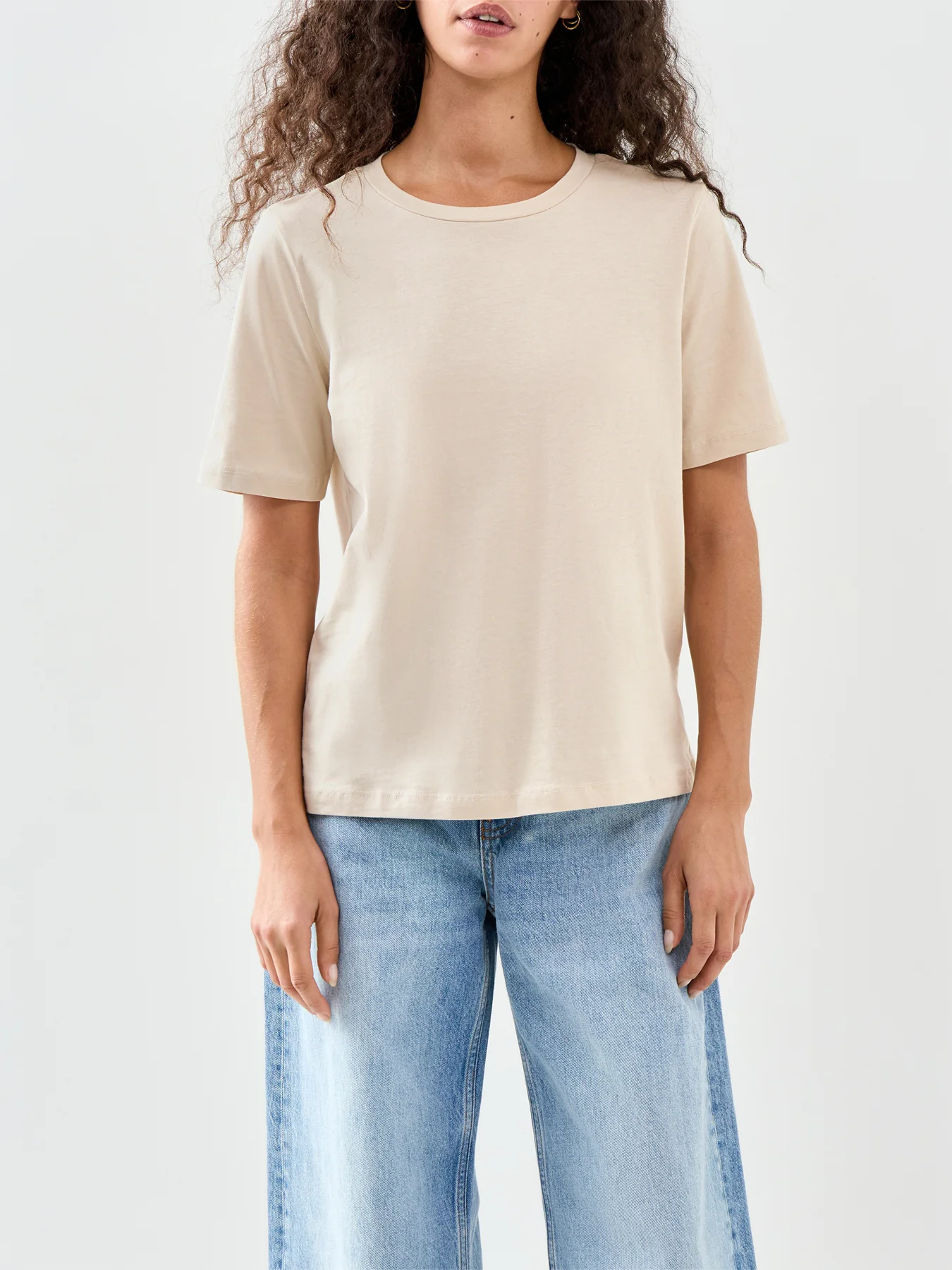 Short Sleeve T Shirt Beige - Image 4