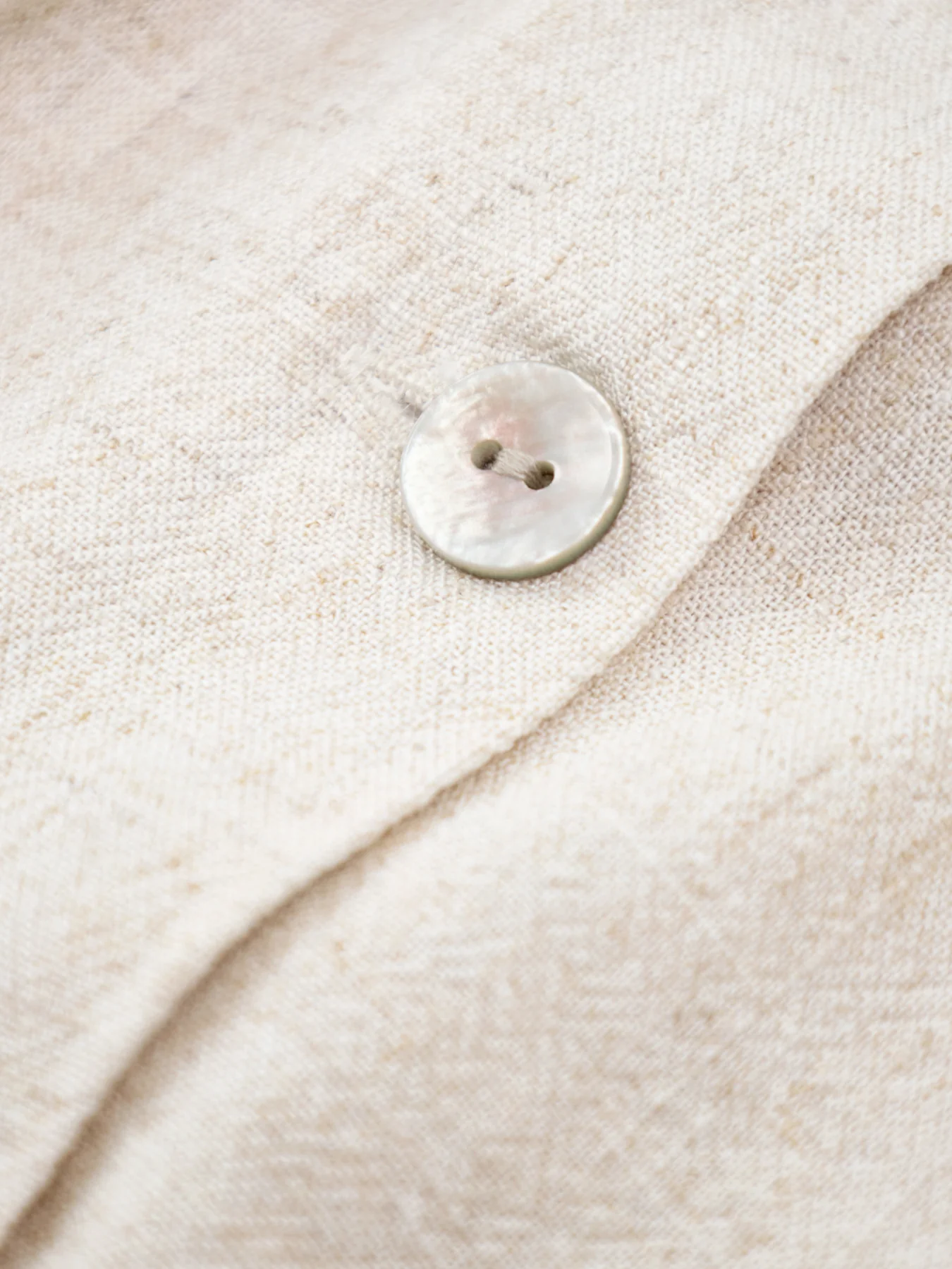 Siesta Linen Blend Mini Dress Neutral - Image 3