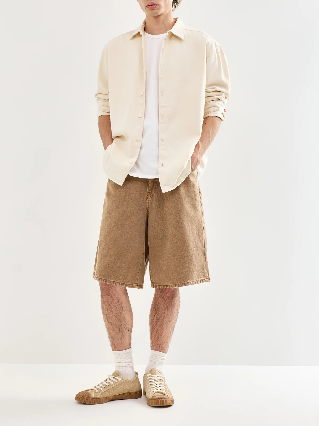 Carl Denim Shorts Brown - Image 2