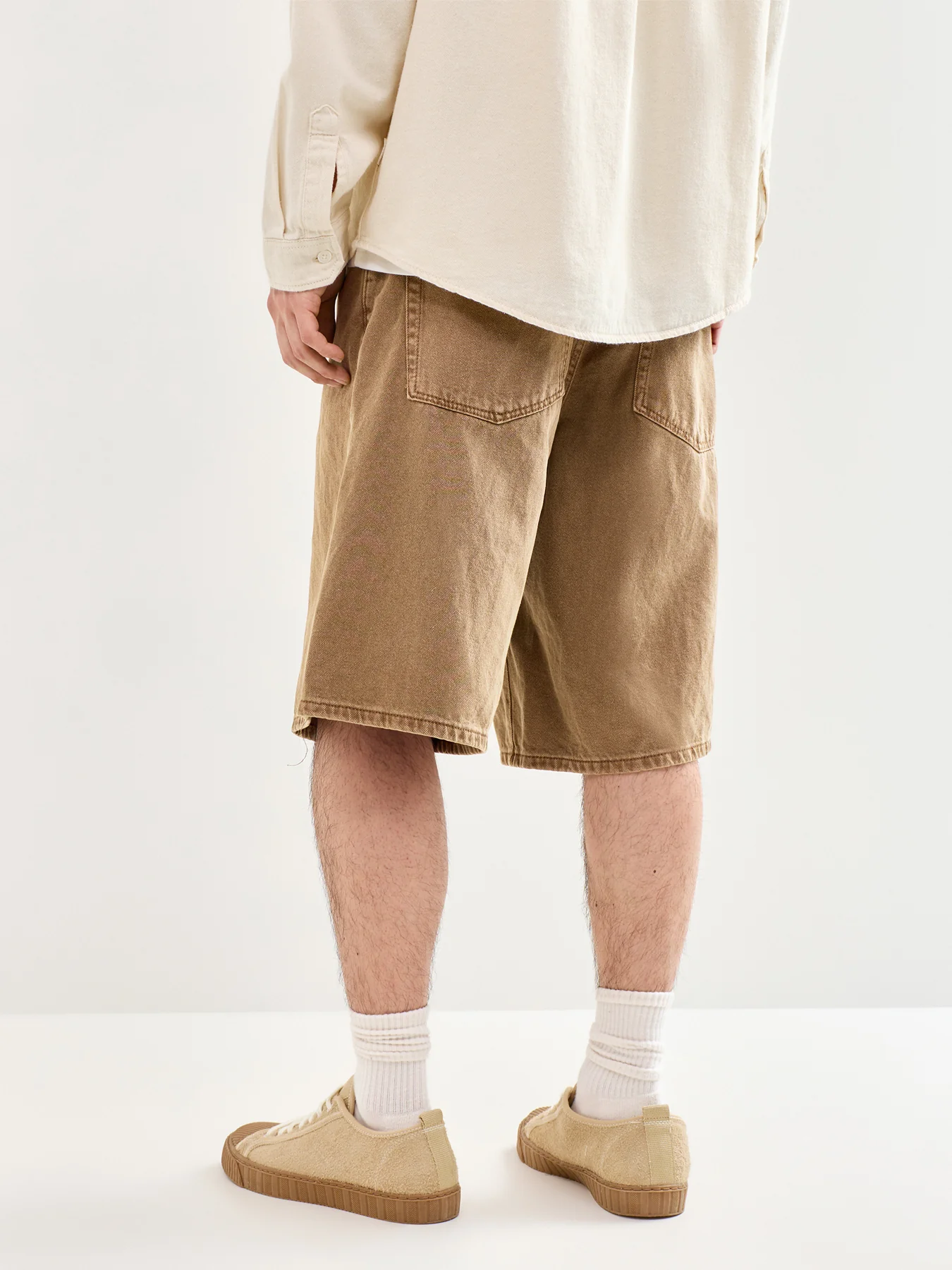 Carl Denim Shorts Brown - Image 5