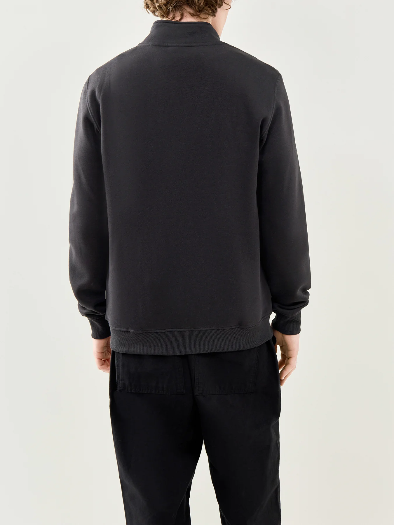 Connor Half Zip Sweatshirt Black - Image 5