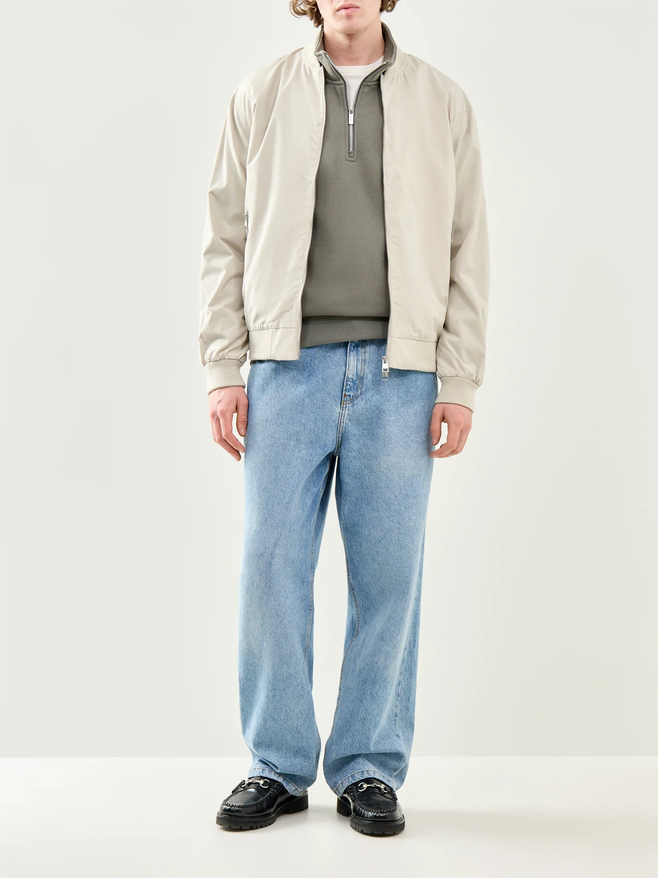 Connor Half Zip Sweatshirt Green - Image 2