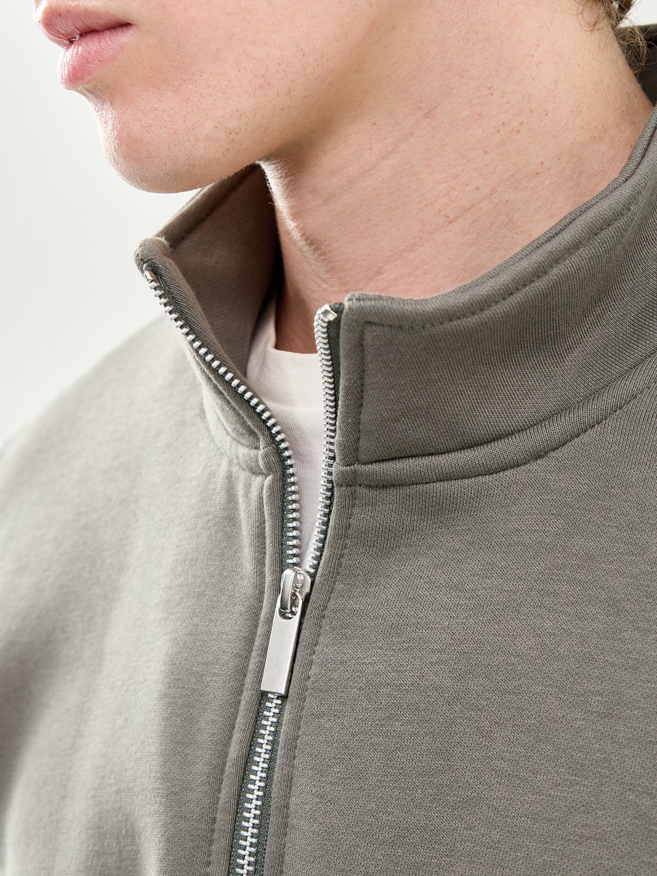 Connor Half Zip Sweatshirt Green - Image 3