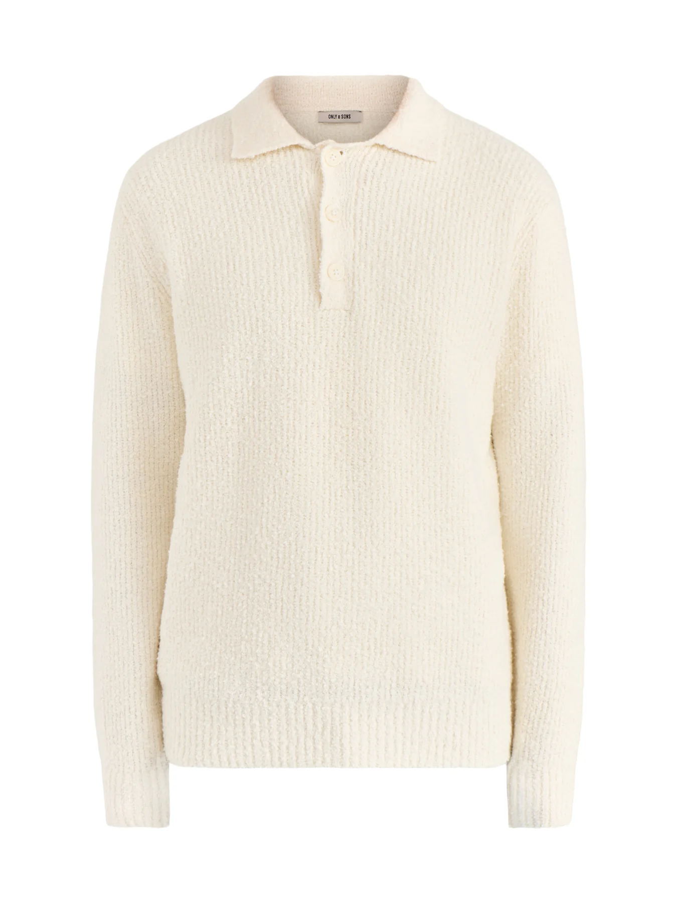 Onsdale Relaxed Long Sleeve Polo Knit Cream