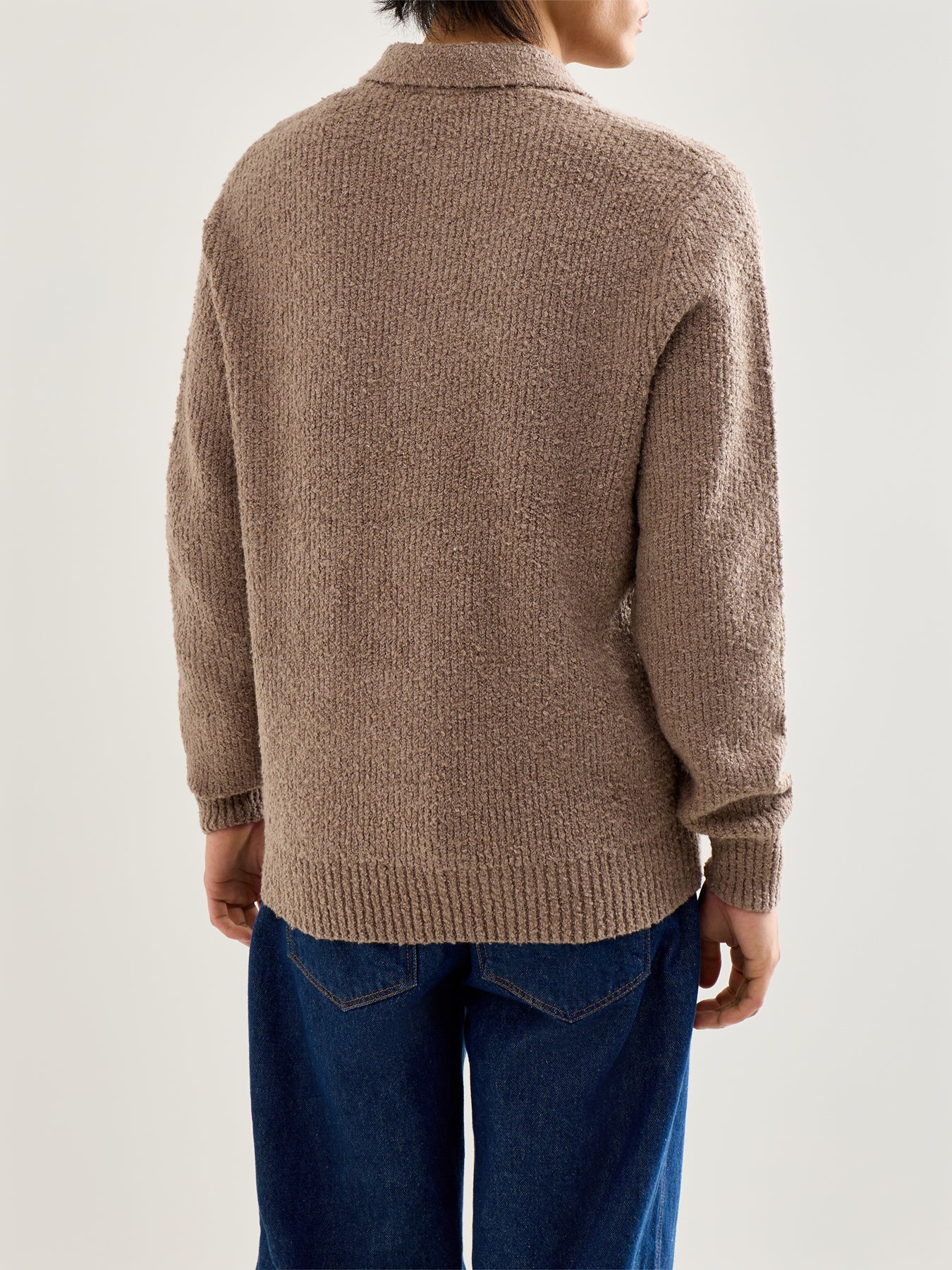 Onsdale Relaxed Long Sleeve Polo Knit Brown - Image 5