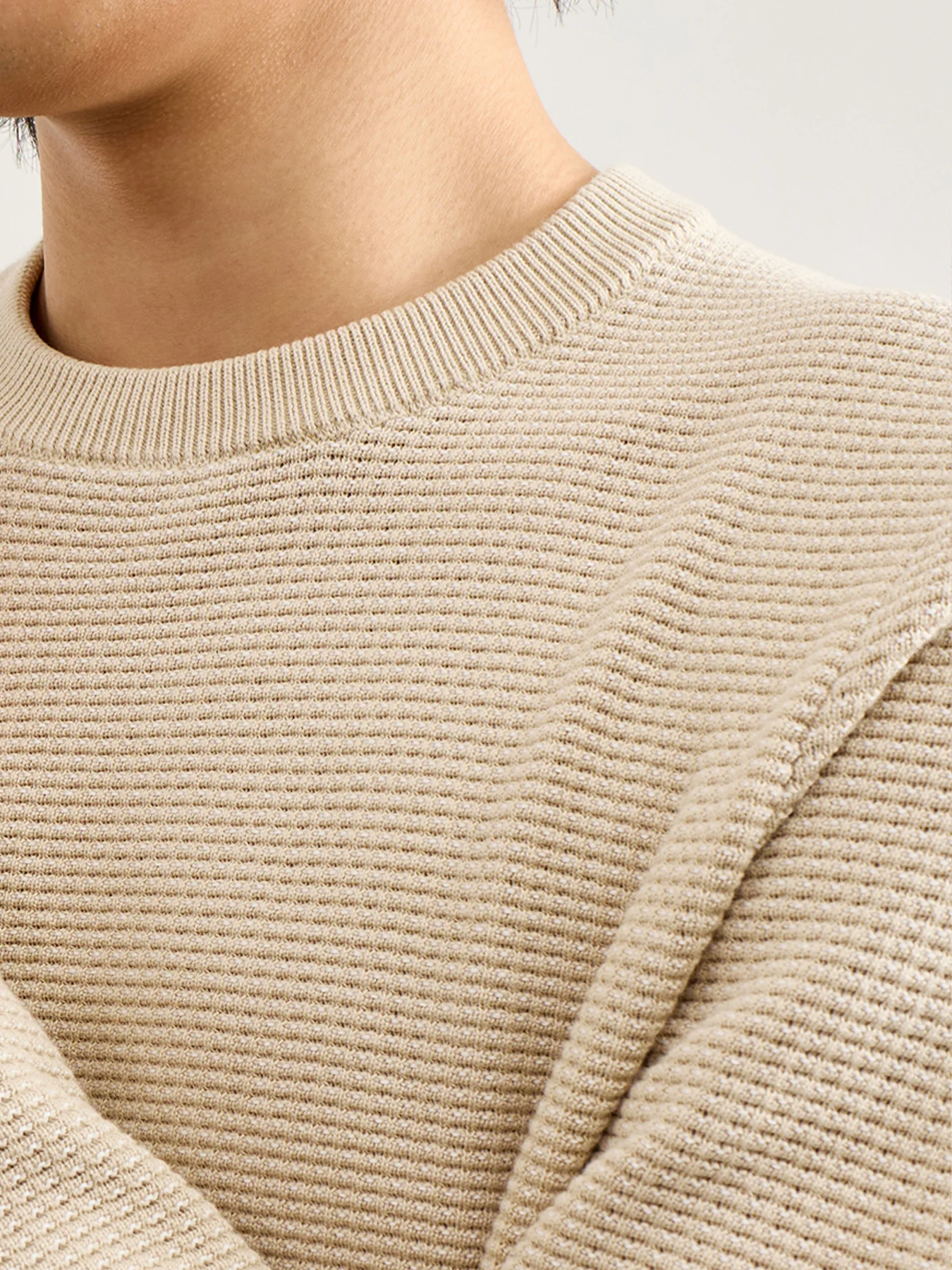 Onsdave Regular Long Sleeve Crew Neck Knit Grey - Image 3