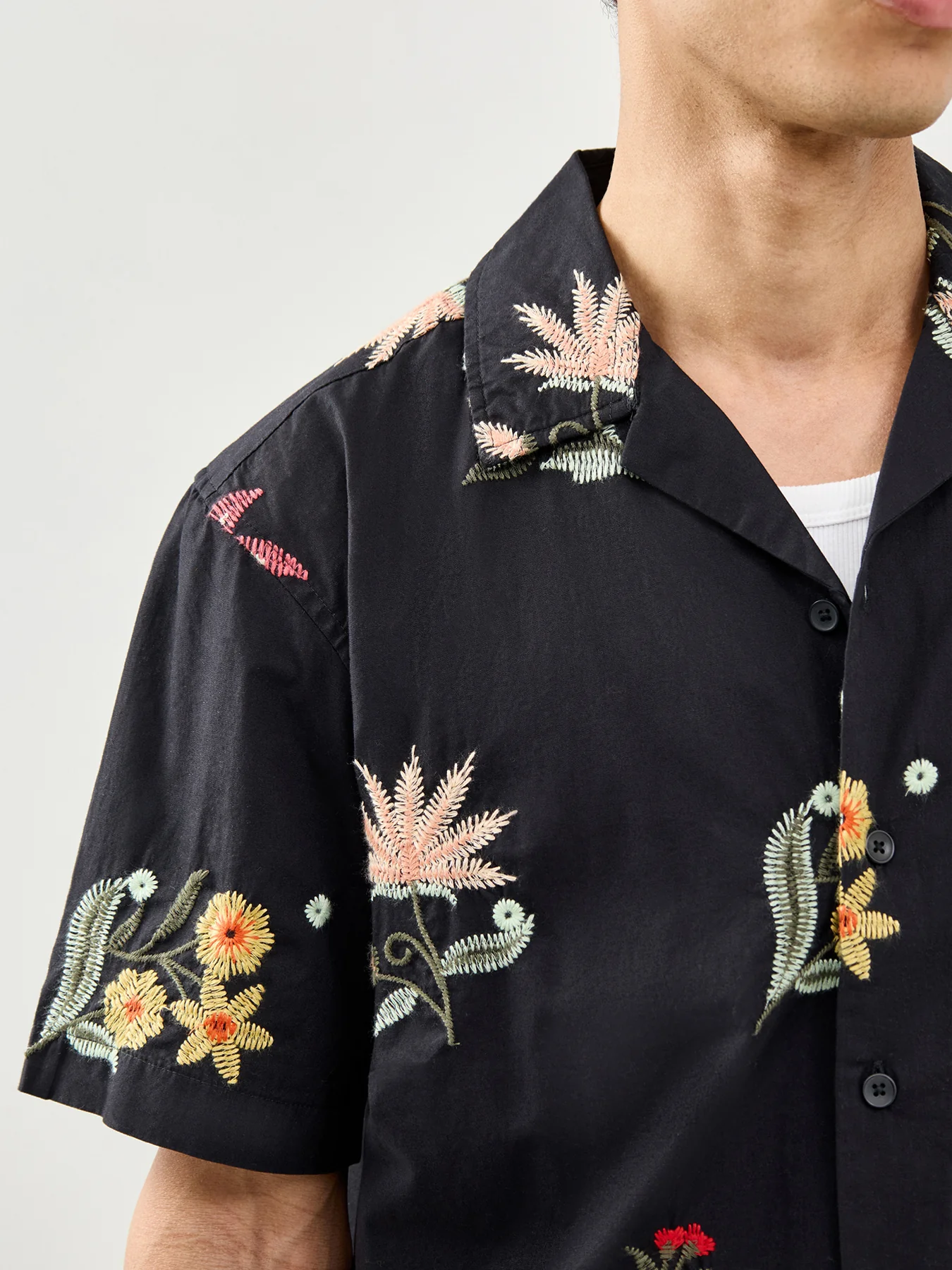 Edward Relaxed Short Sleeve Shirt Black - Image 3