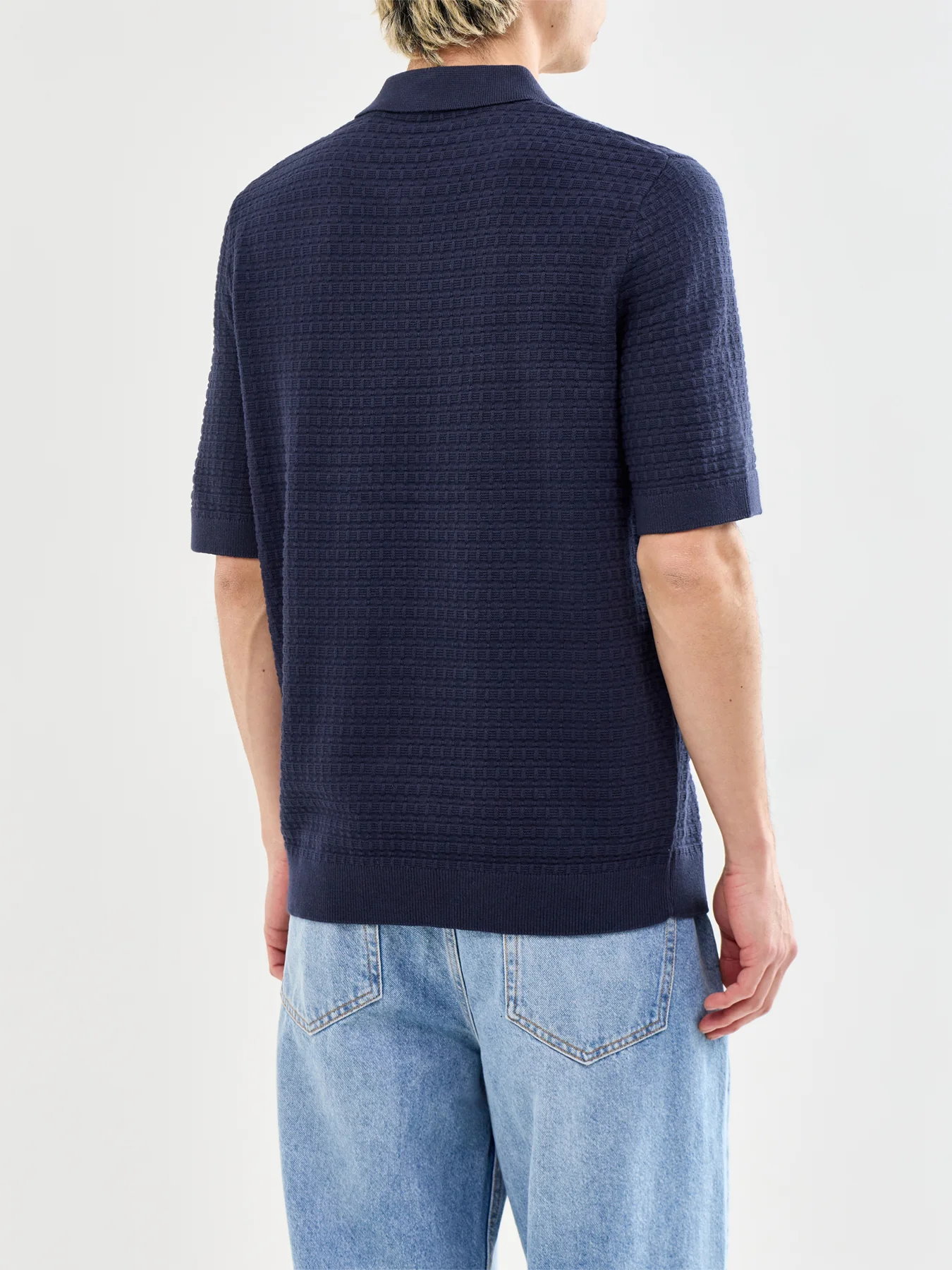 Menu Structure Polo Shirt Blue - Image 4