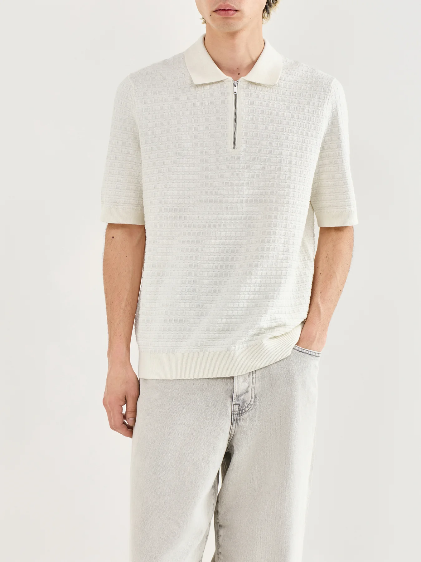 Menu Structure Polo Shirt Beige - Image 4