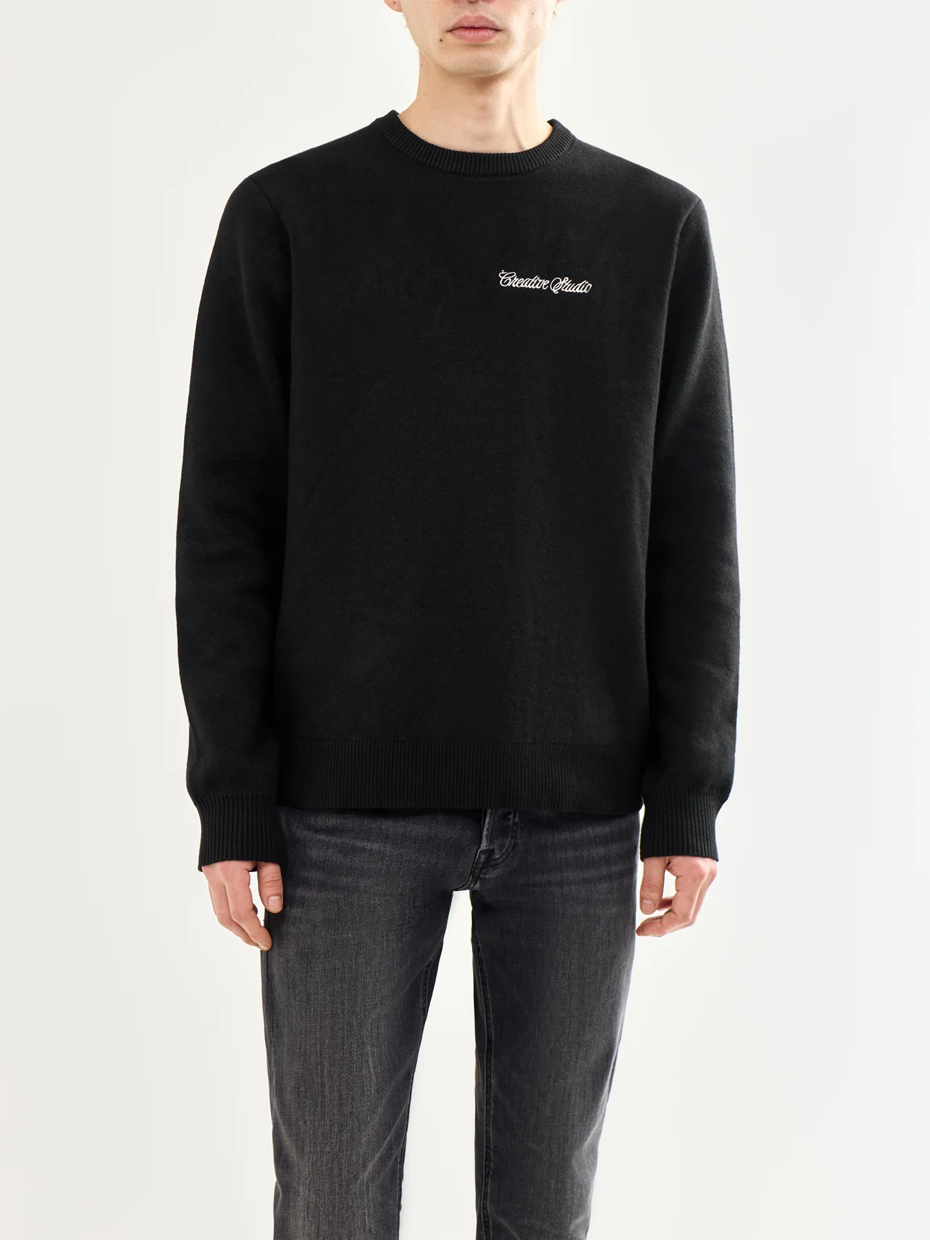 Crew Neck Knit Black - Image 4