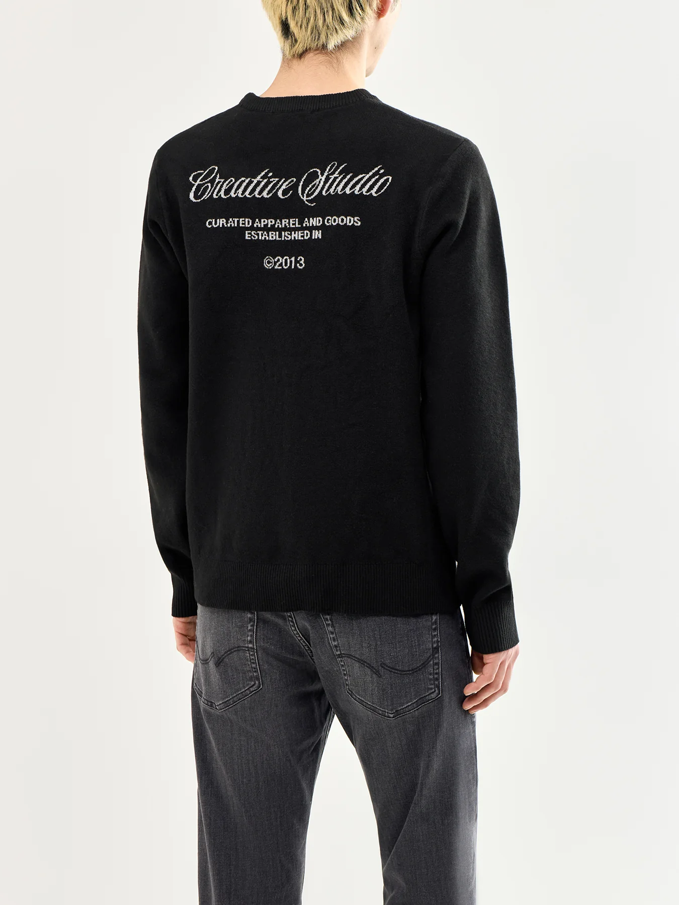 Crew Neck Knit Black - Image 5
